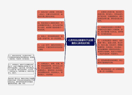 心灵鸡汤正能量句子(正能量的心灵鸡汤文章)