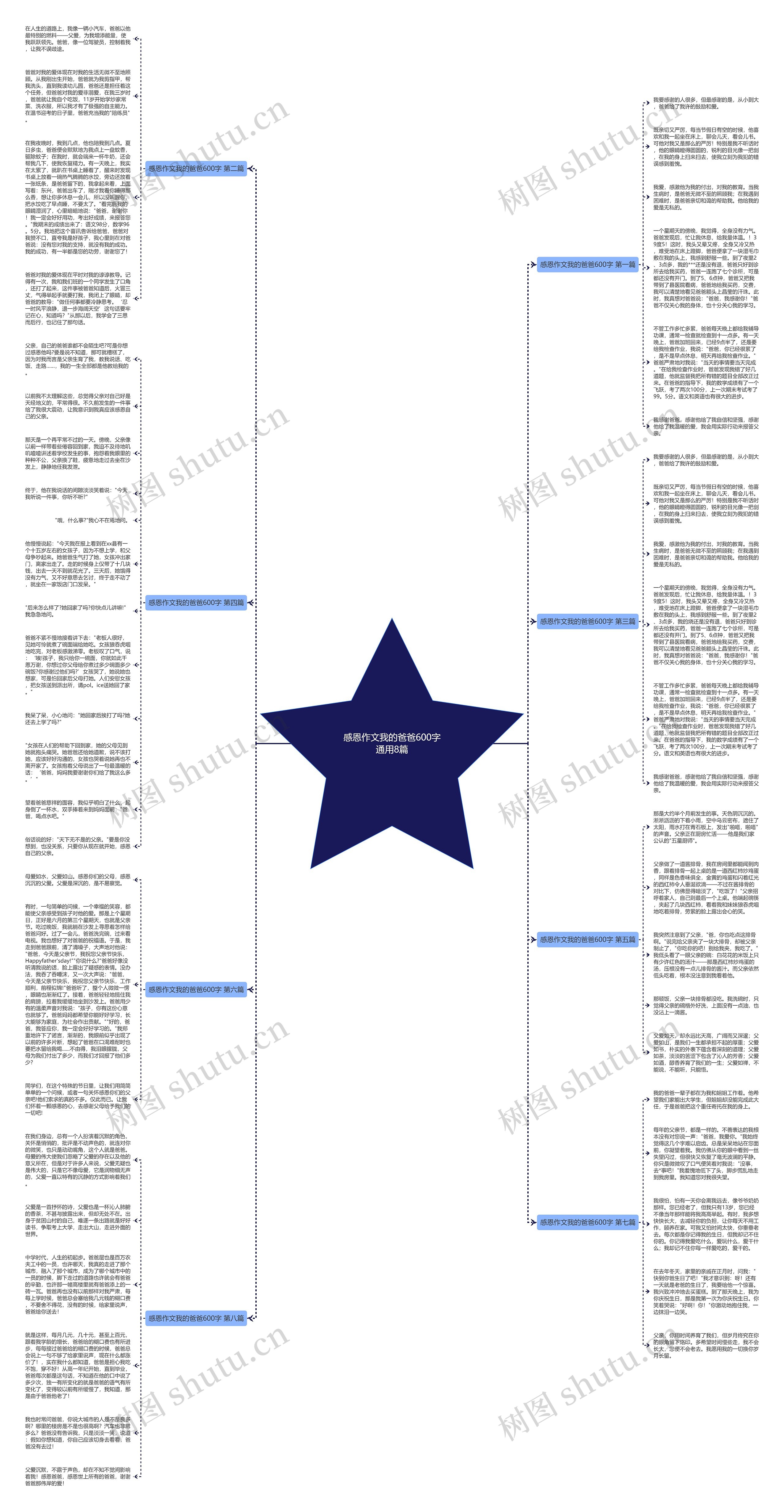 感恩作文我的爸爸600字通用8篇思维导图