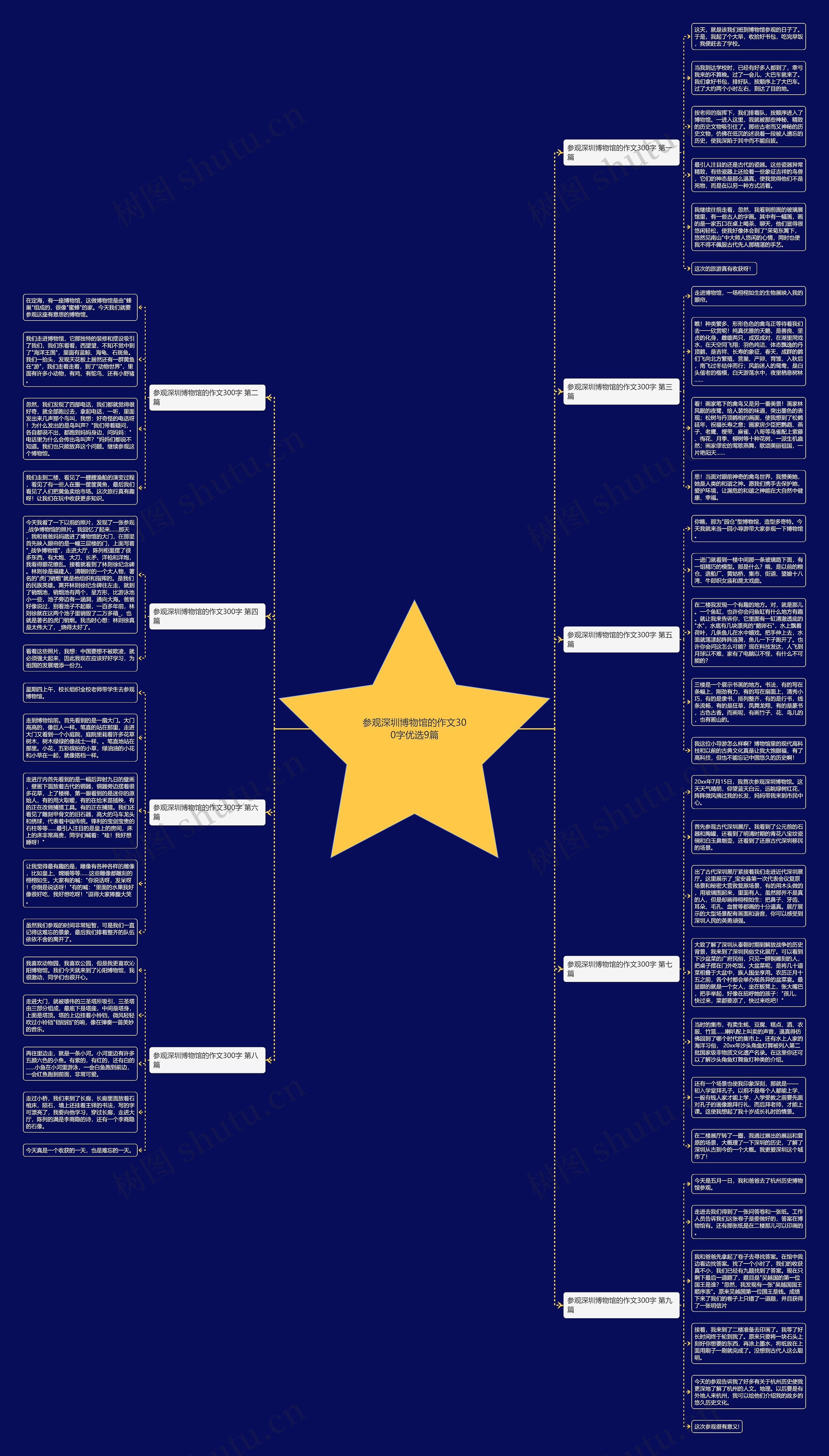 参观深圳博物馆的作文300字优选9篇思维导图
