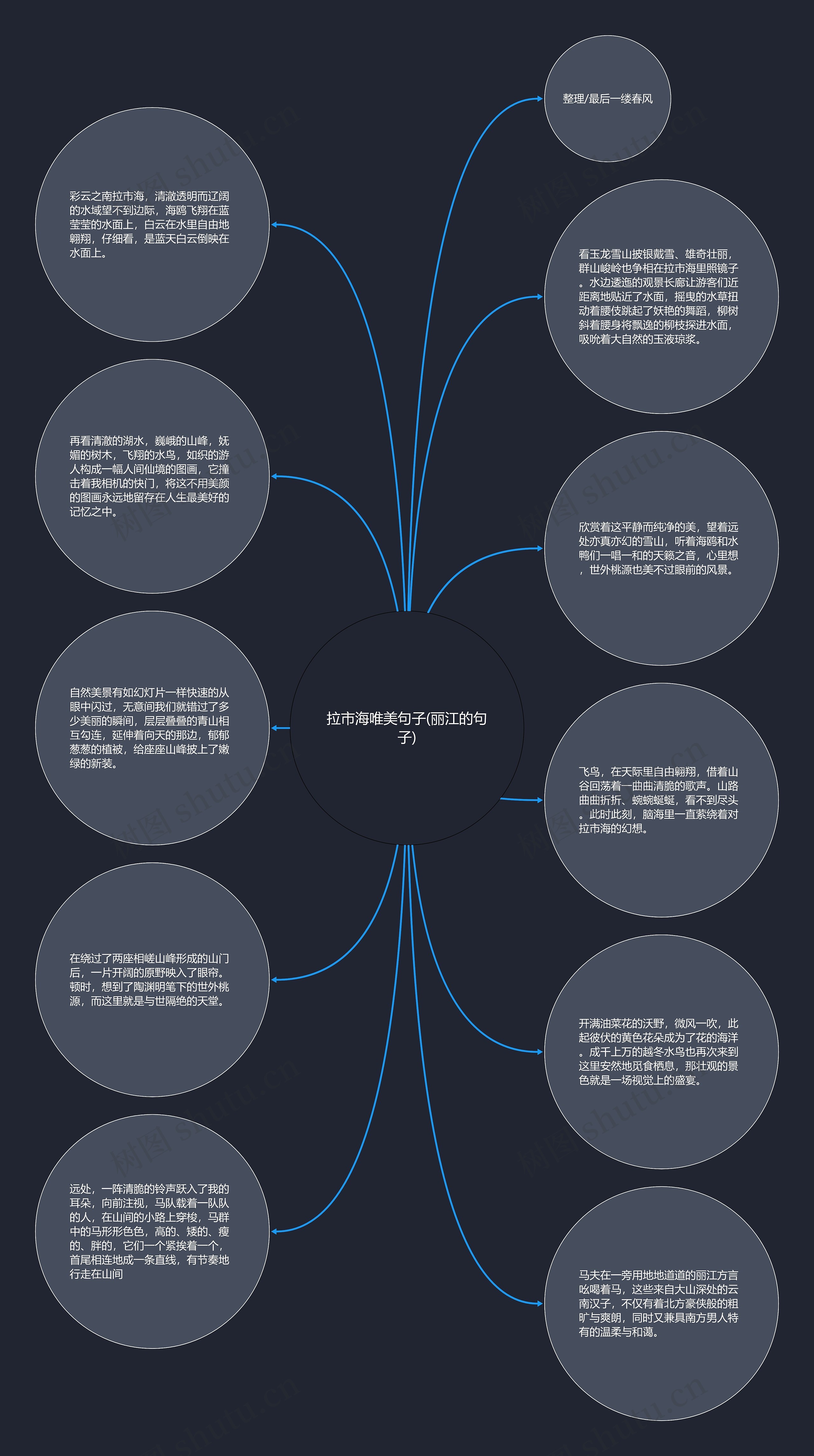 拉市海唯美句子(丽江的句子)思维导图