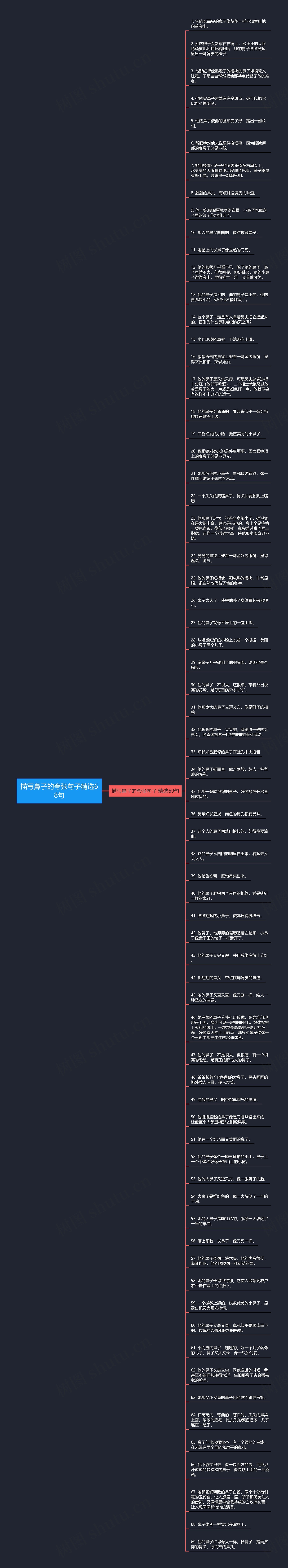 描写鼻子的夸张句子精选68句