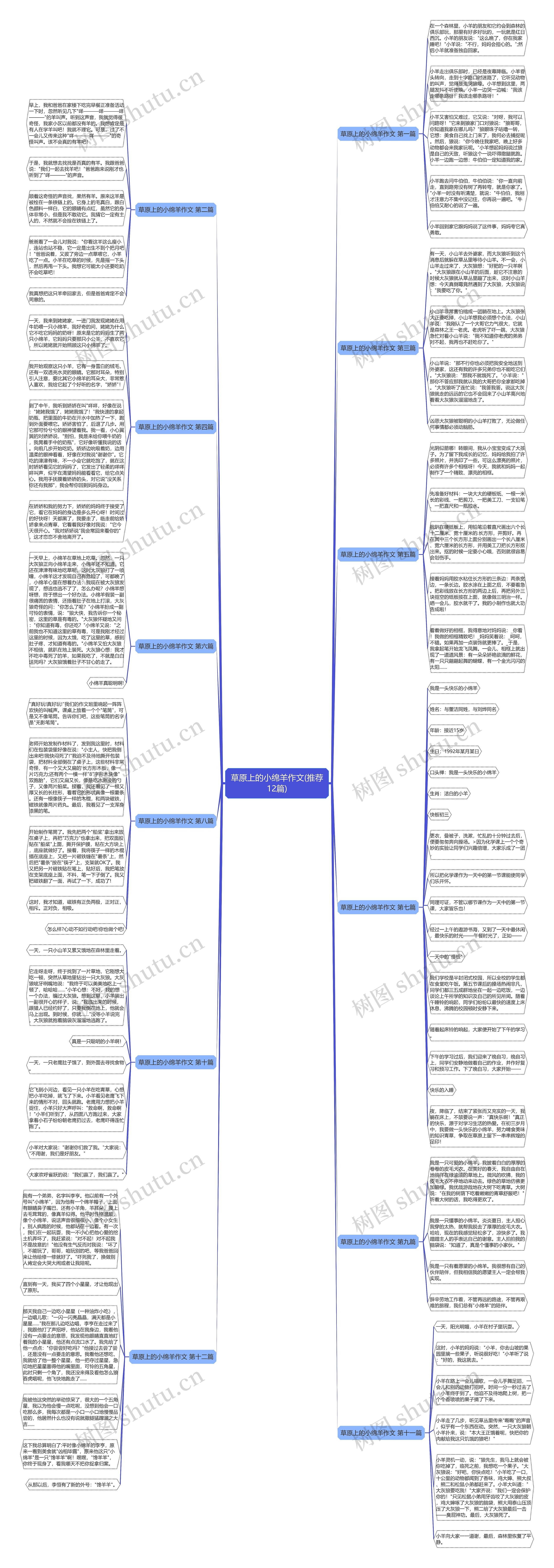 草原上的小绵羊作文(推荐12篇)思维导图