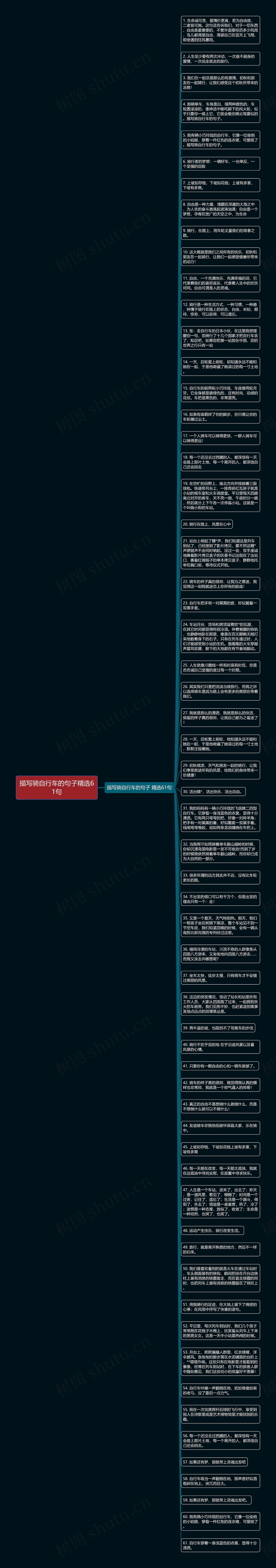 描写骑自行车的句子精选61句思维导图