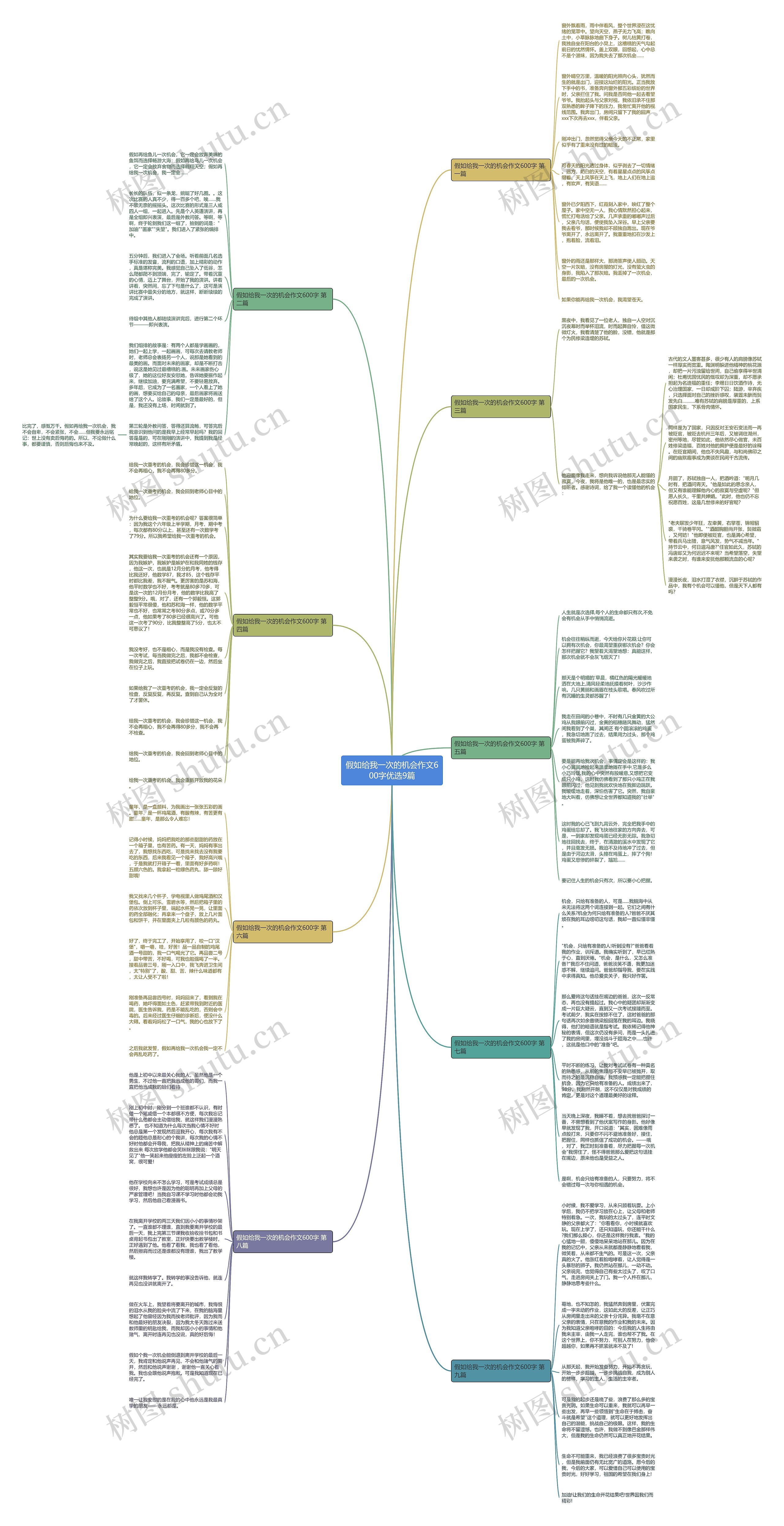 假如给我一次的机会作文600字优选9篇思维导图