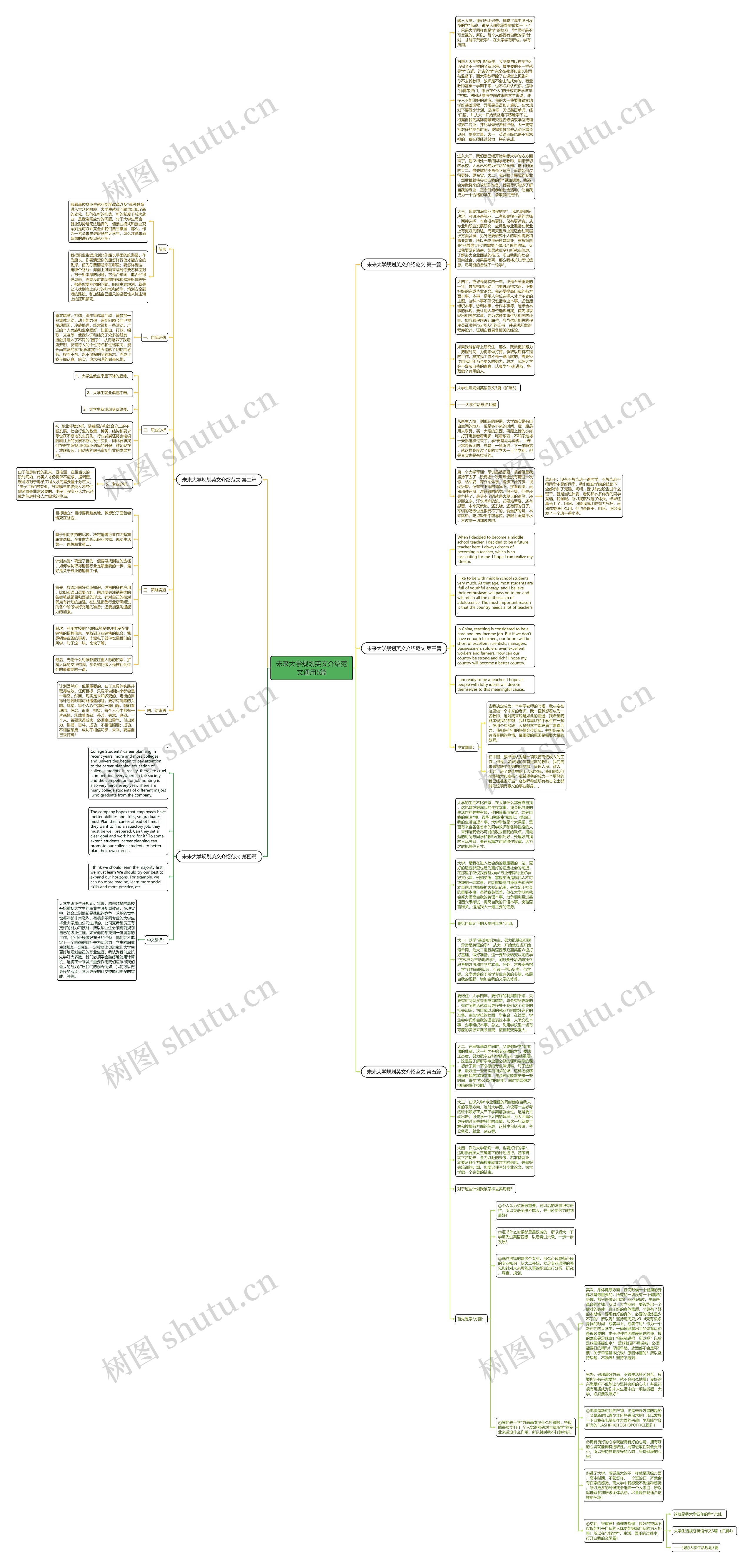 未来大学规划英文介绍范文通用5篇思维导图