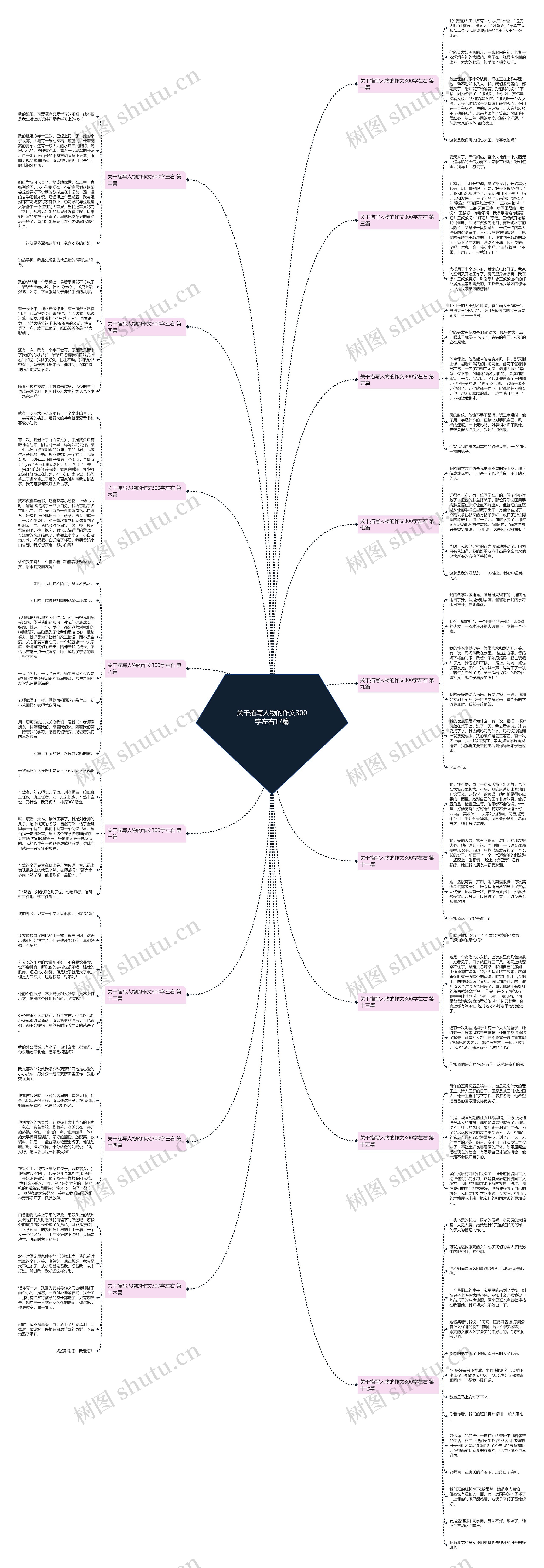关干描写人物的作文300字左右17篇思维导图