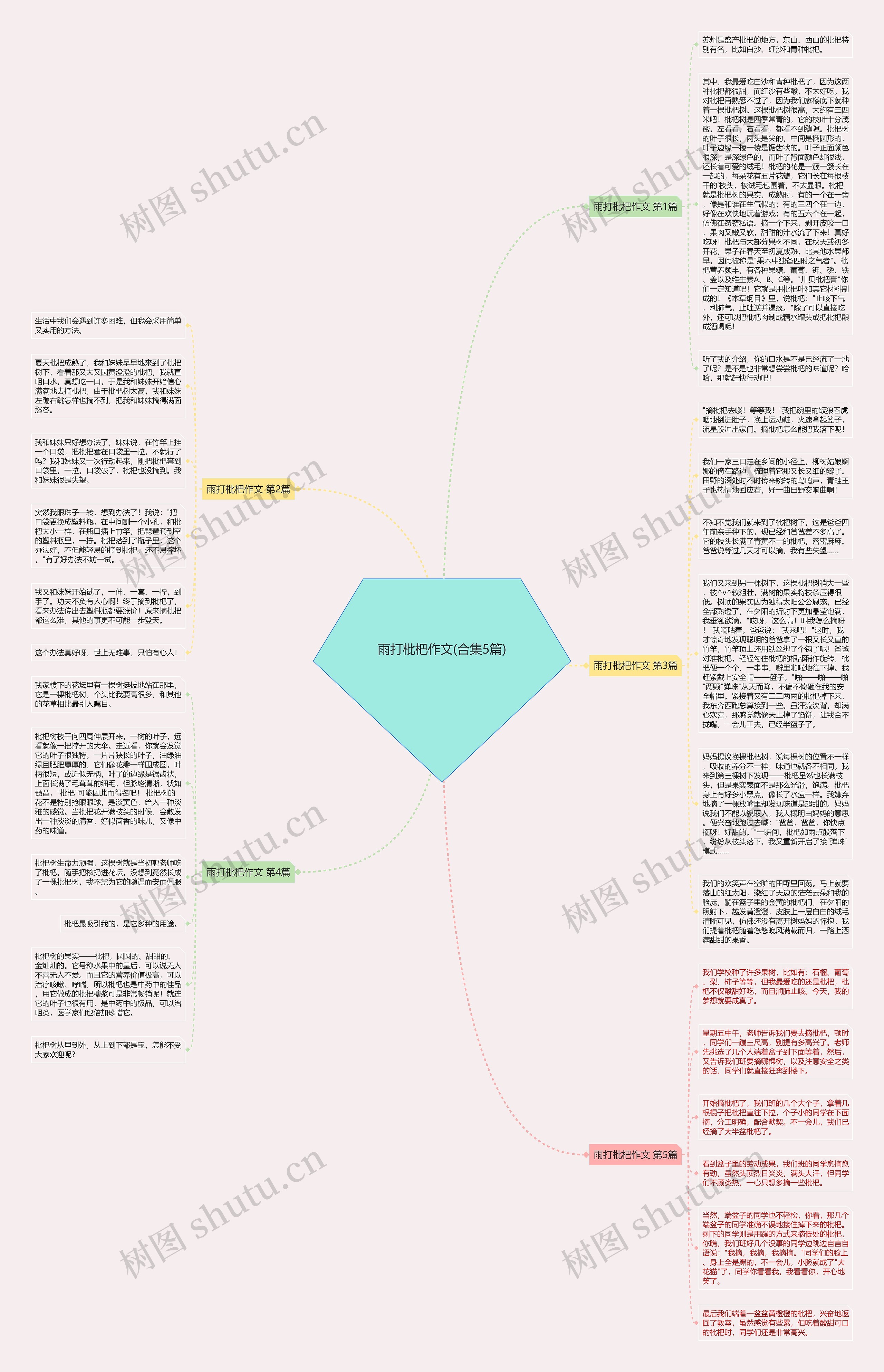 雨打枇杷作文(合集5篇)思维导图高清图 雨打枇杷作文(合集5篇)思维导图