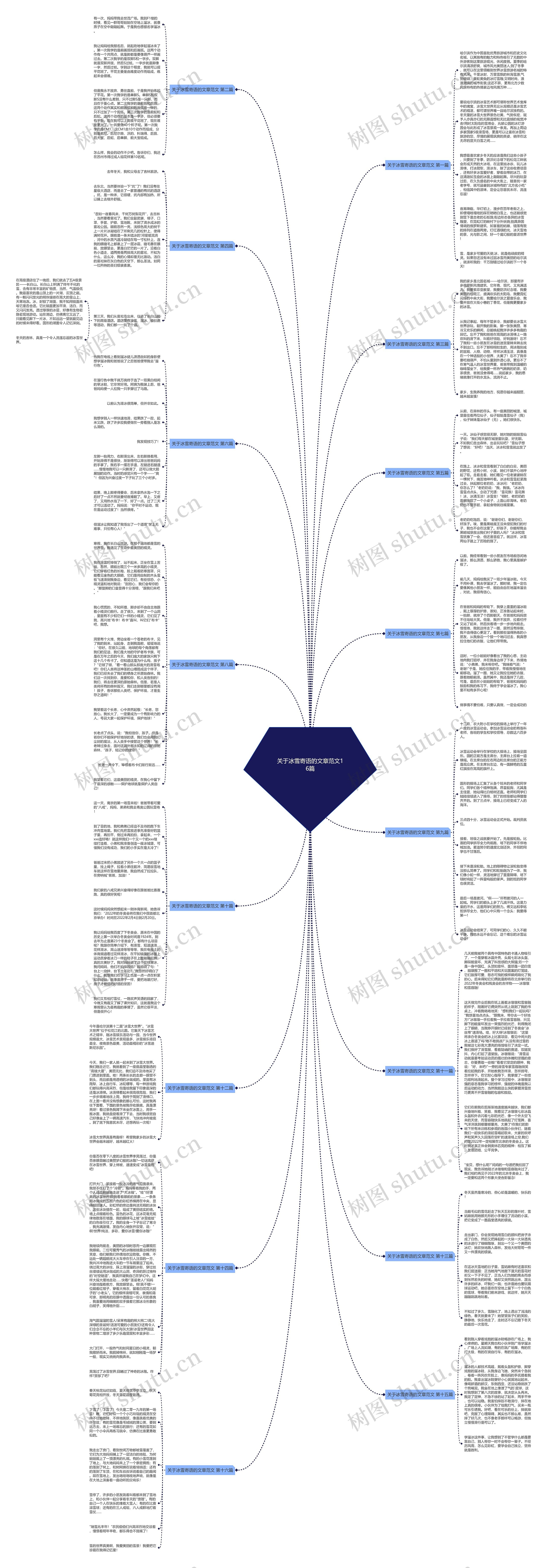 关于冰雪寄语的文章范文16篇思维导图
