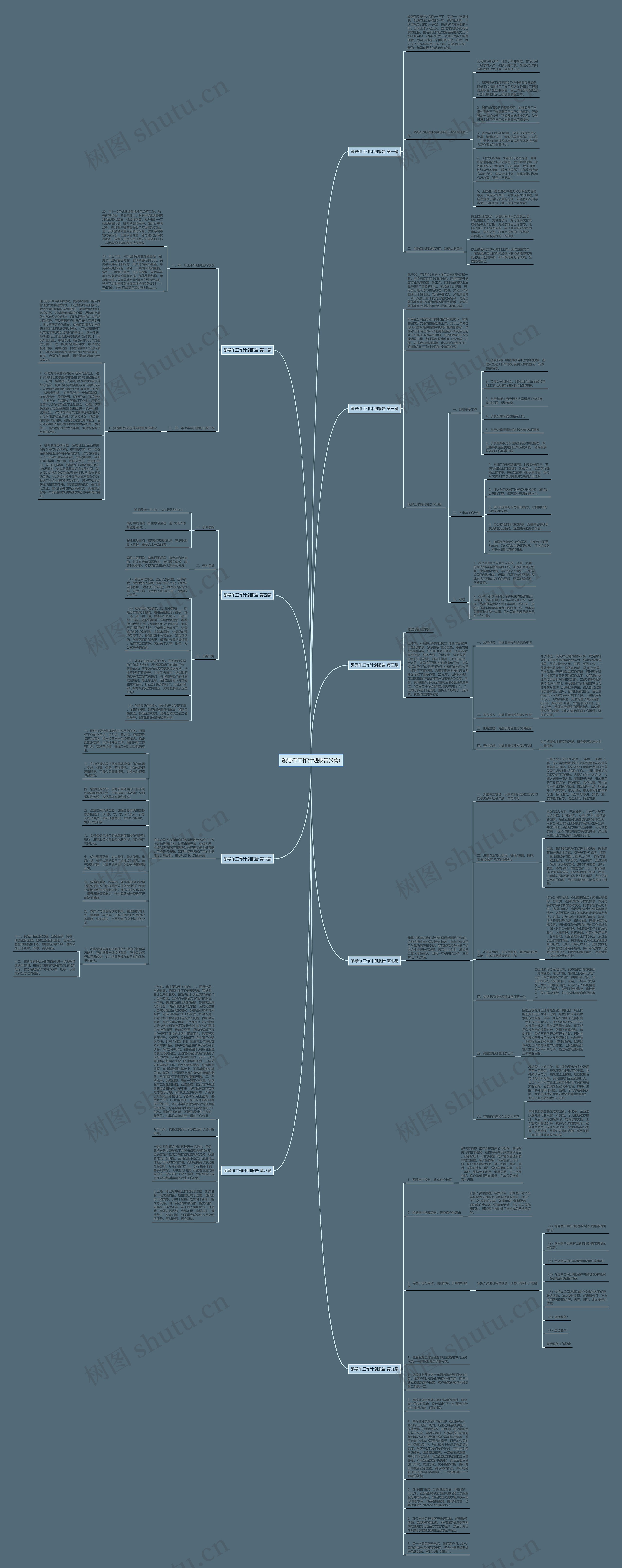 领导作工作计划报告(9篇)思维导图