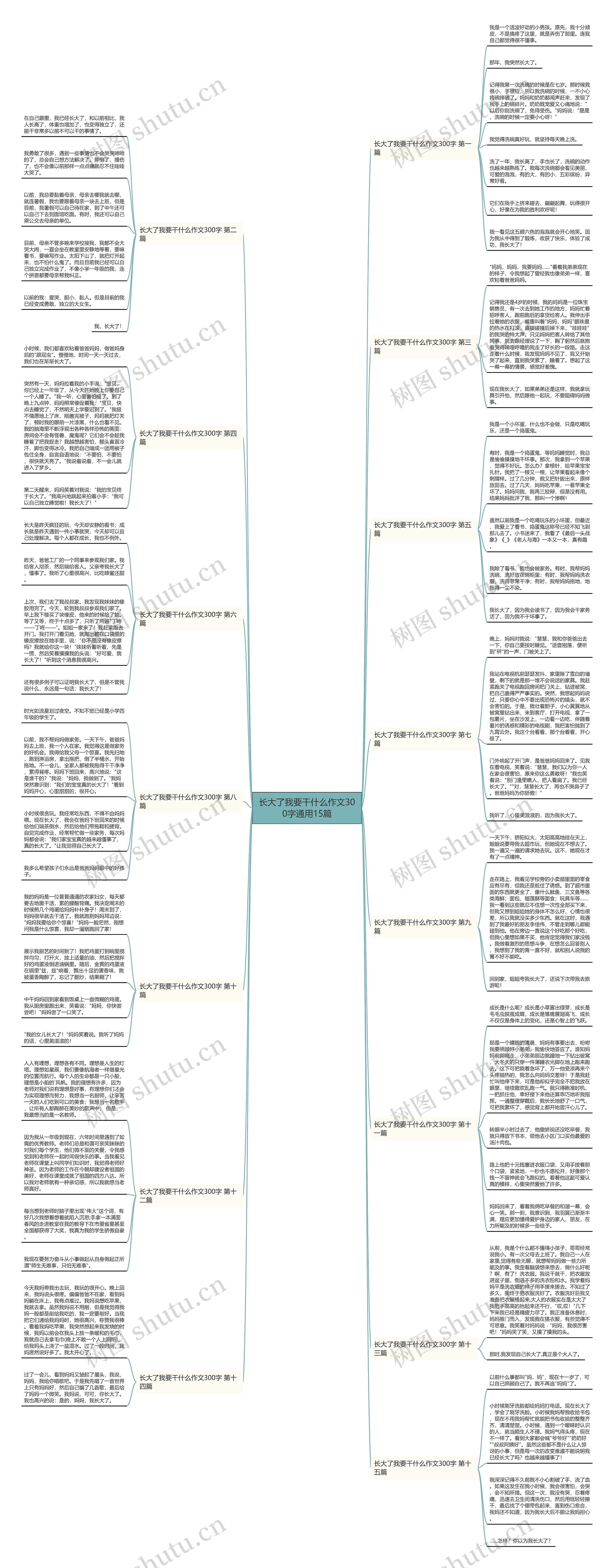 长大了我要干什么作文300字通用15篇思维导图