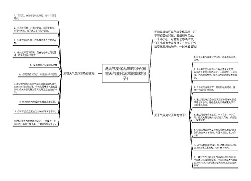 说天气变化无常的句子(形容天气变化无常的幽默句子)