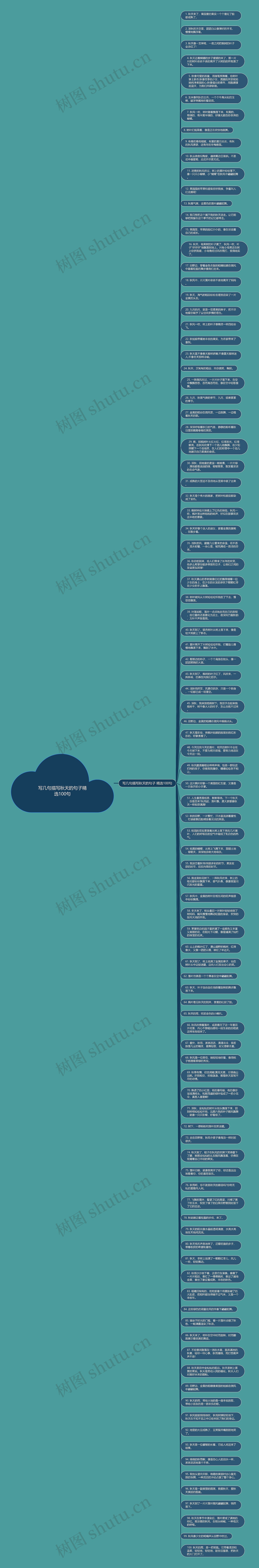 写几句描写秋天的句子精选100句思维导图