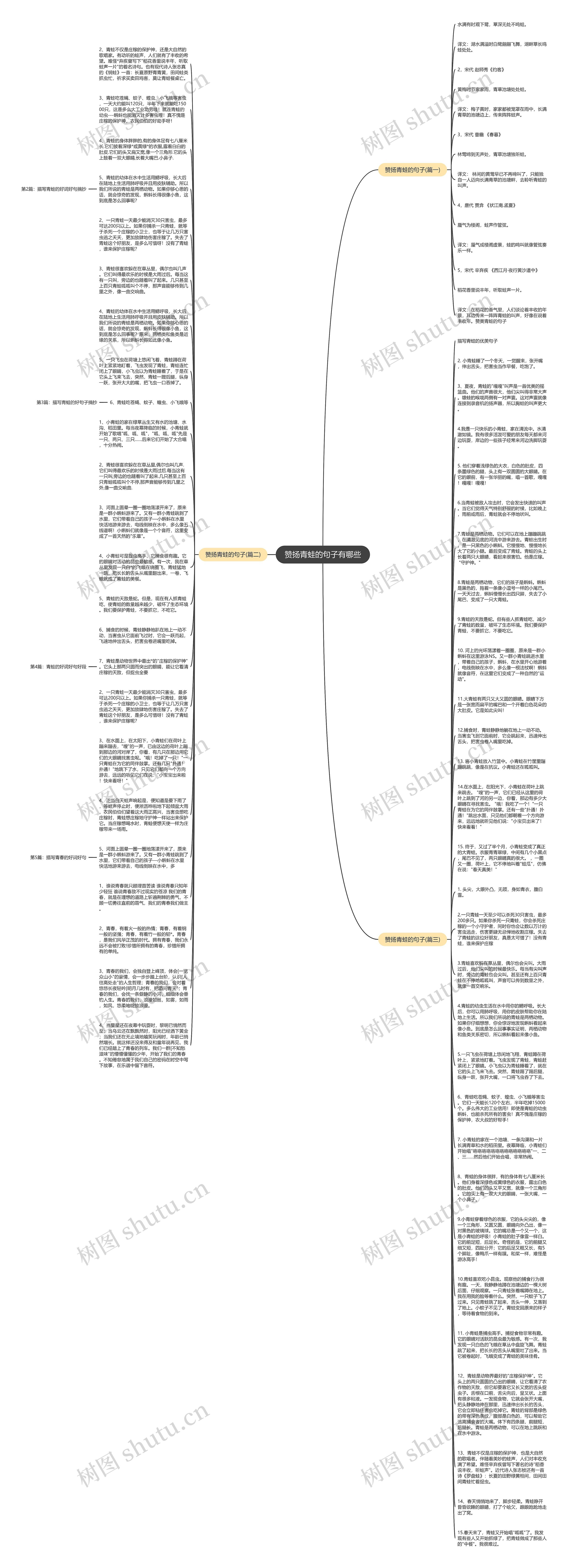赞扬青蛙的句子有哪些思维导图
