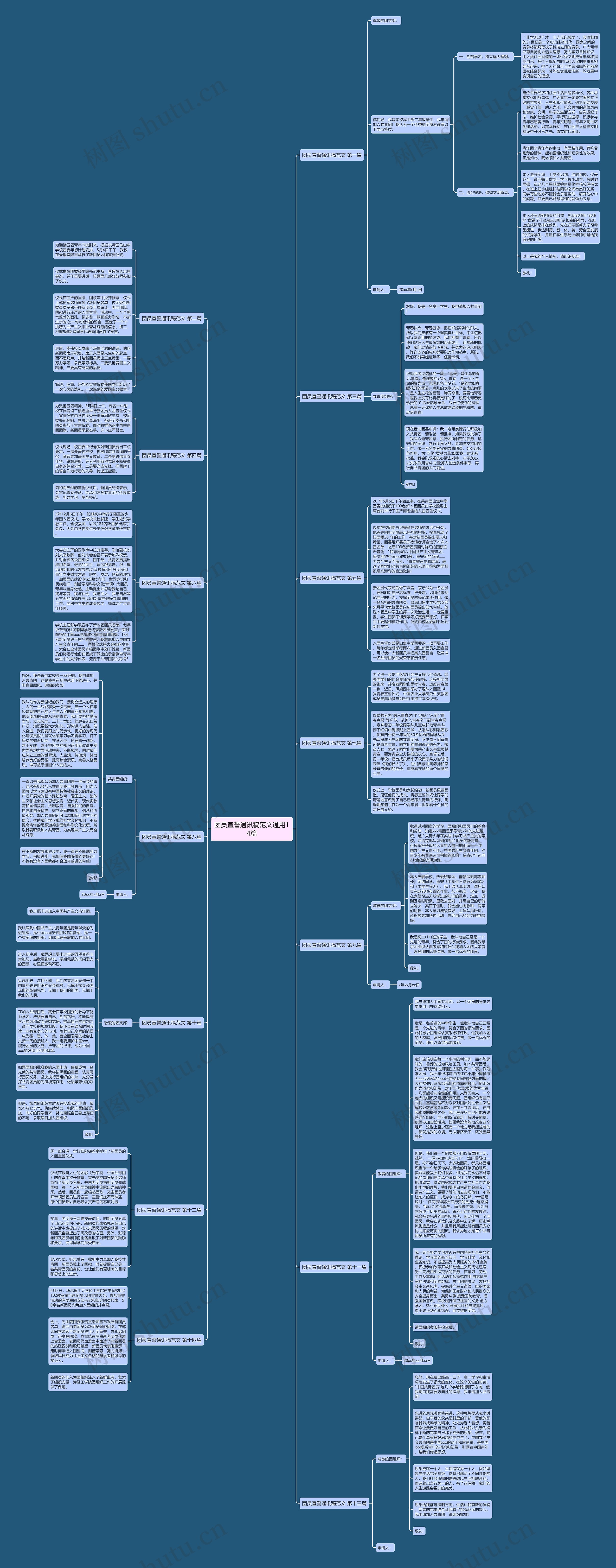 团员宣誓通讯稿范文通用14篇思维导图