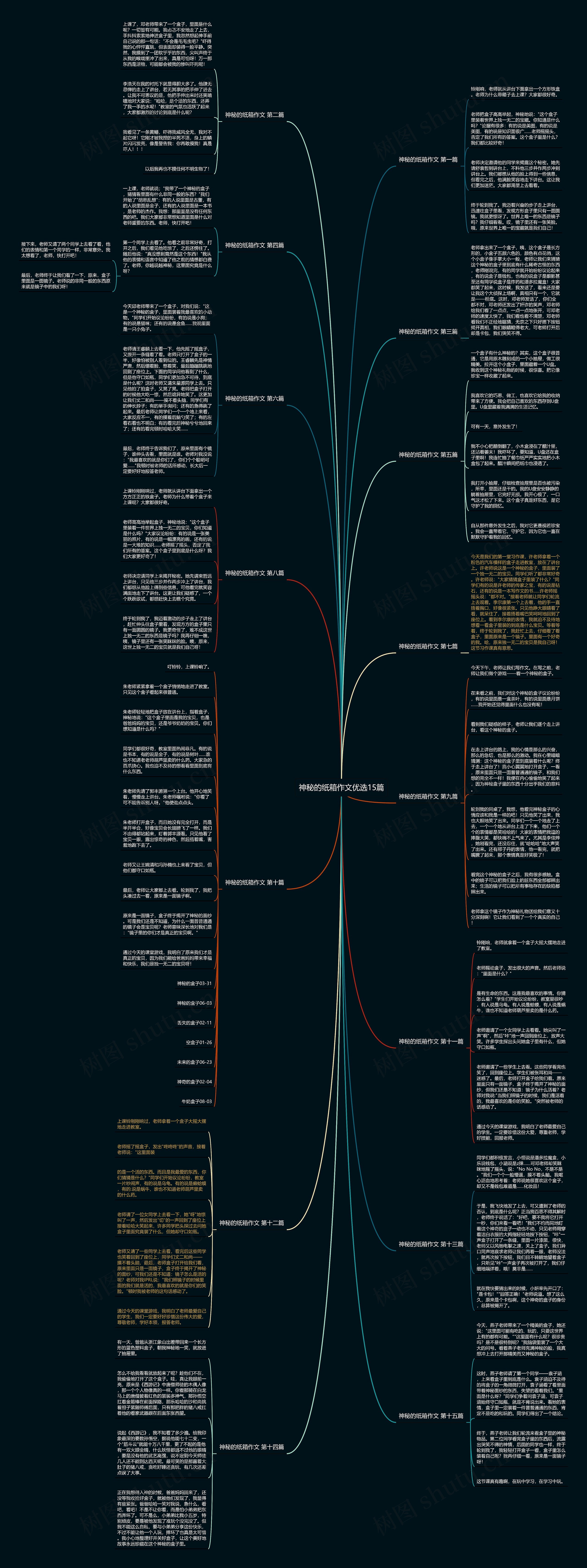 神秘的纸箱作文优选15篇思维导图