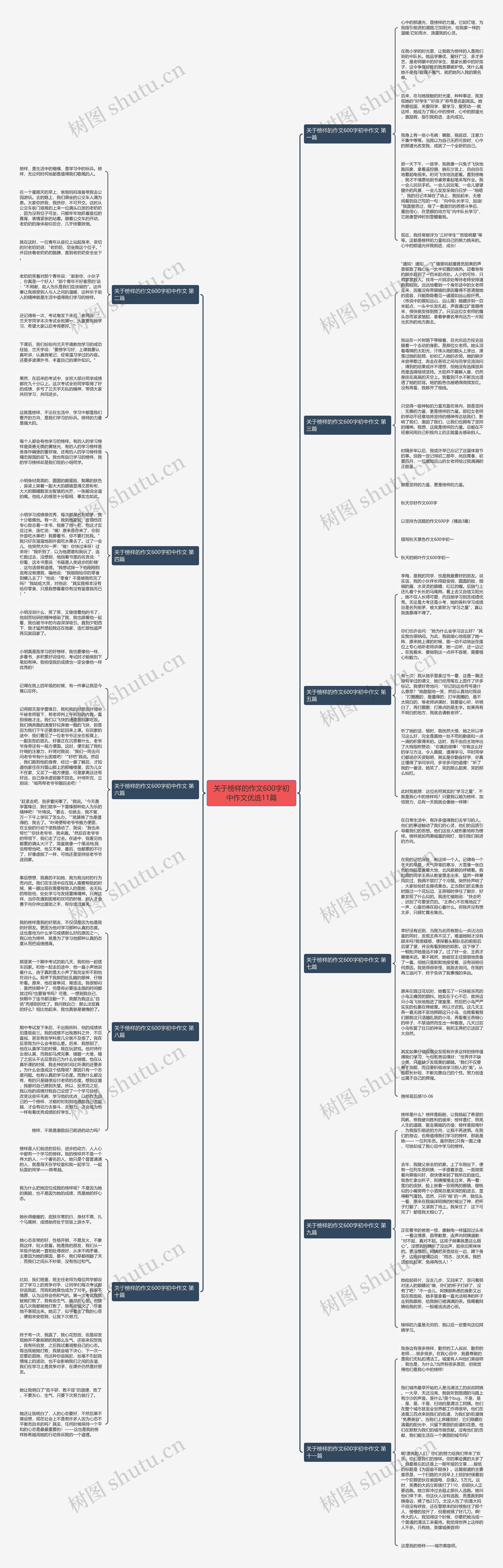 关于榜样的作文600字初中作文优选11篇思维导图
