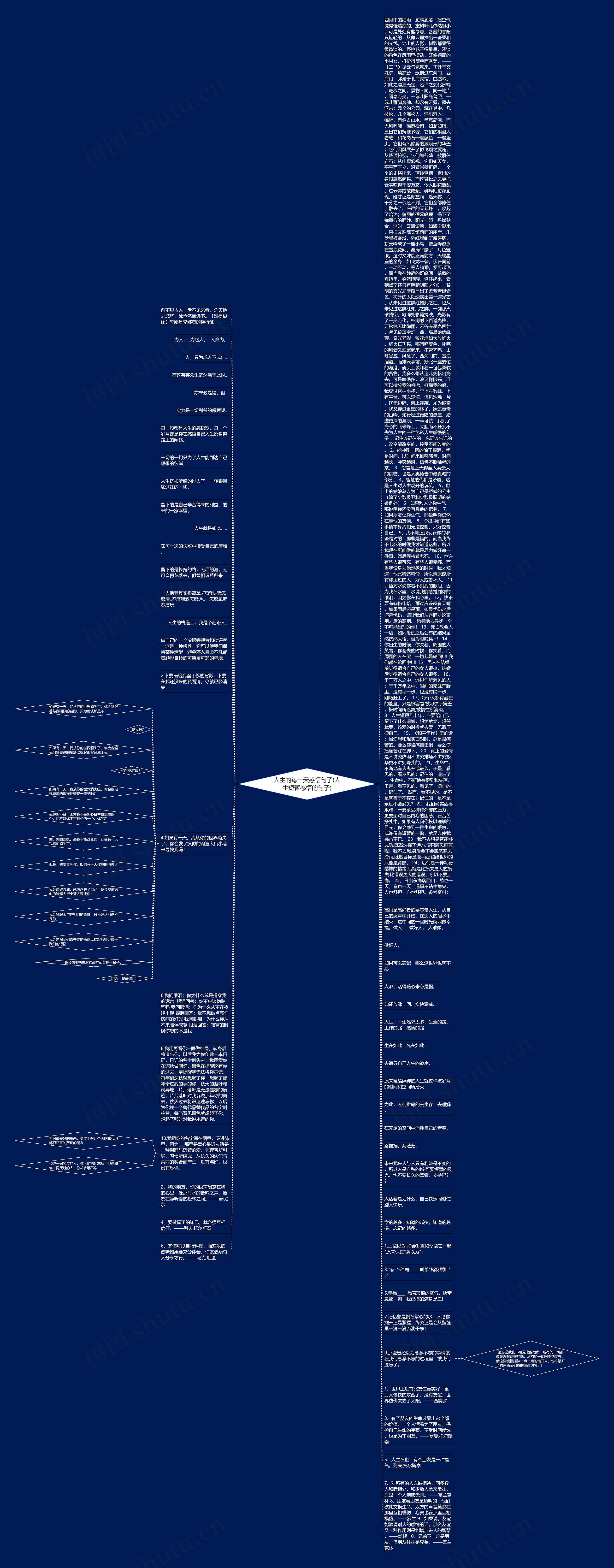 人生的每一天感悟句子(人生短暂感悟的句子)思维导图