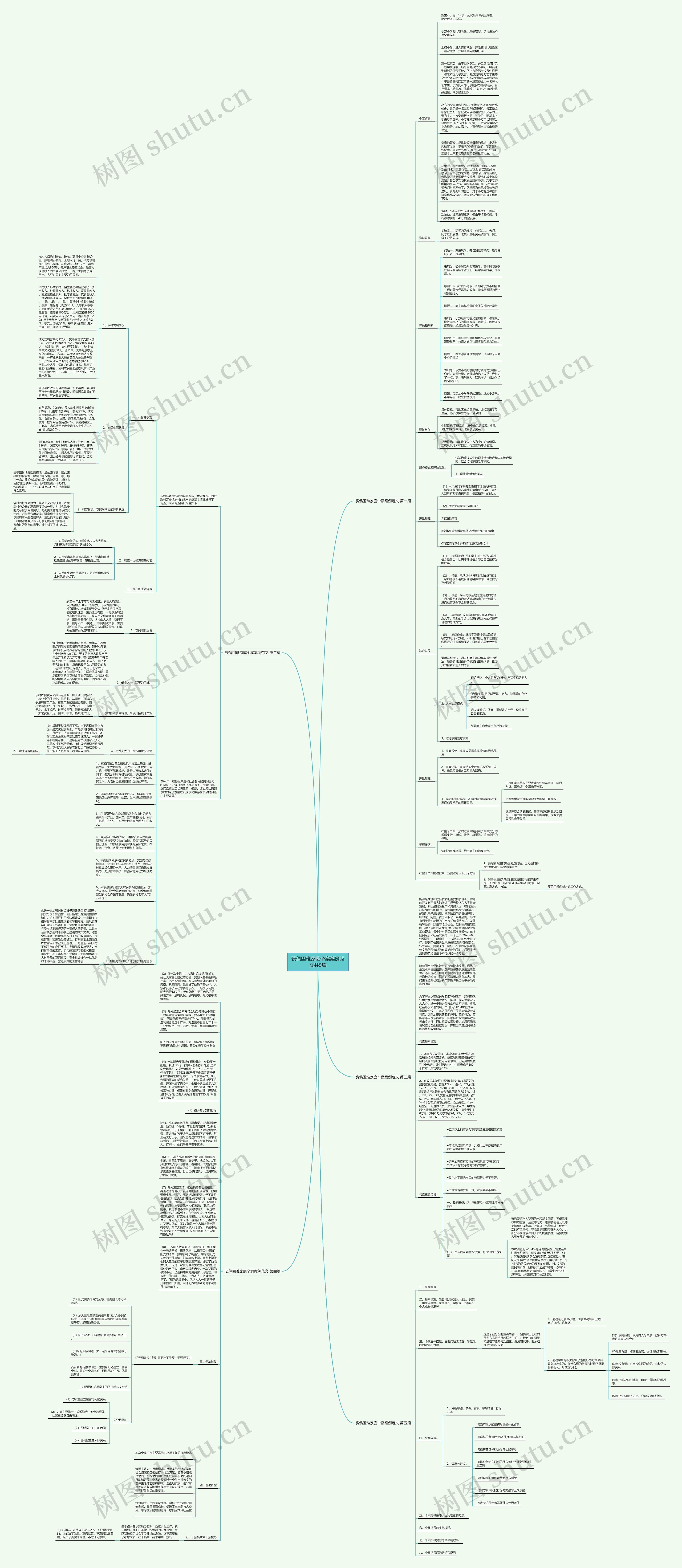 丧偶困难家庭个案案例范文共5篇思维导图