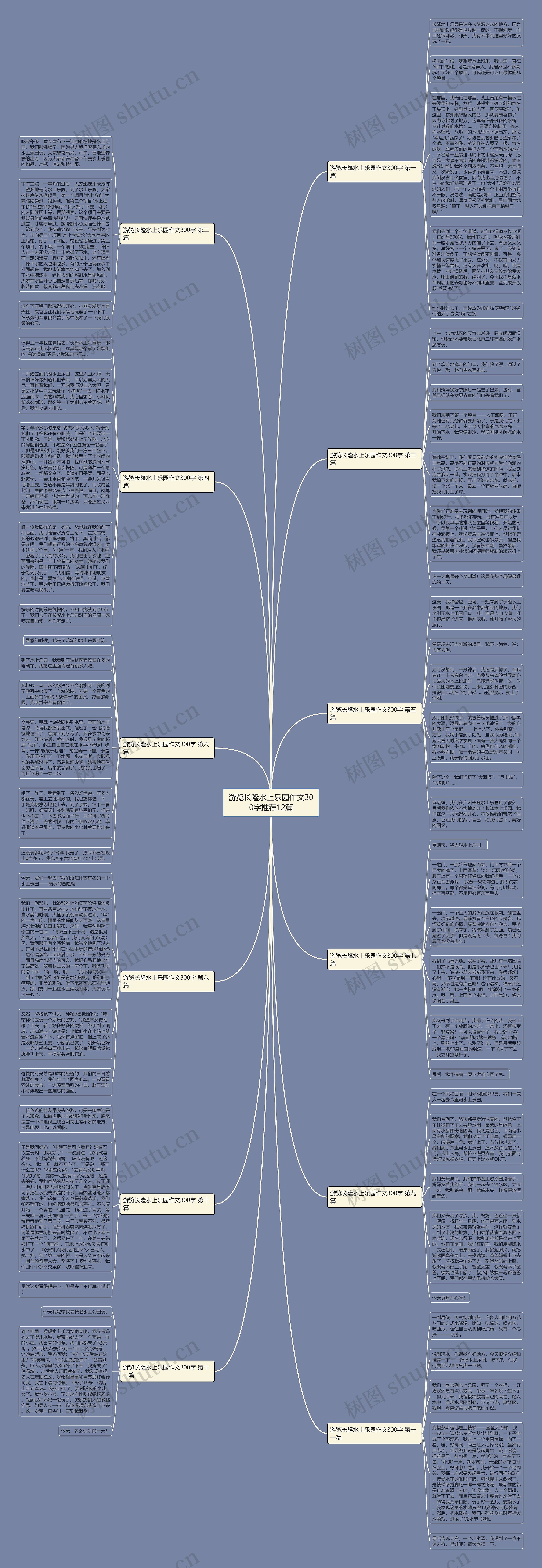 游览长隆水上乐园作文300字推荐12篇思维导图