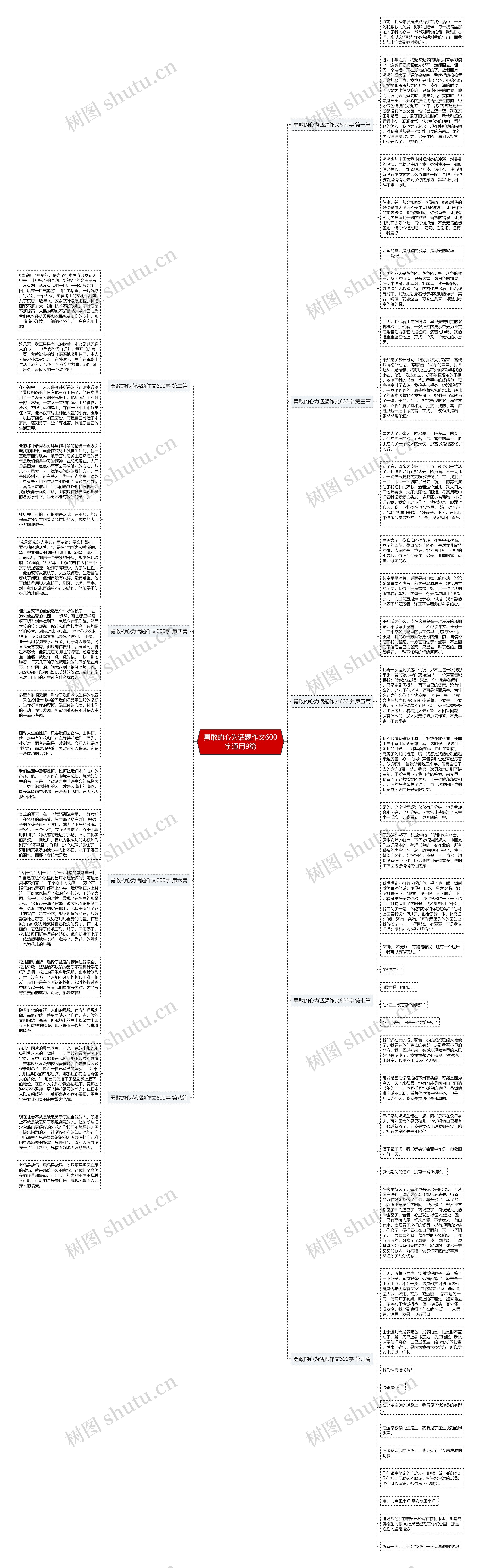 勇敢的心为话题作文600字通用9篇思维导图