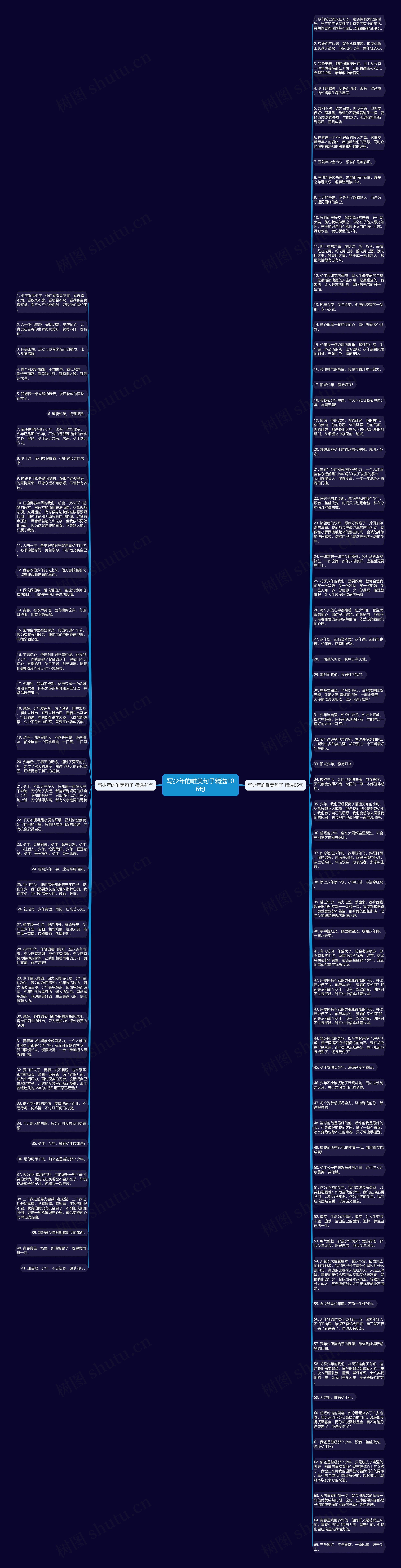 写少年的唯美句子精选106句思维导图