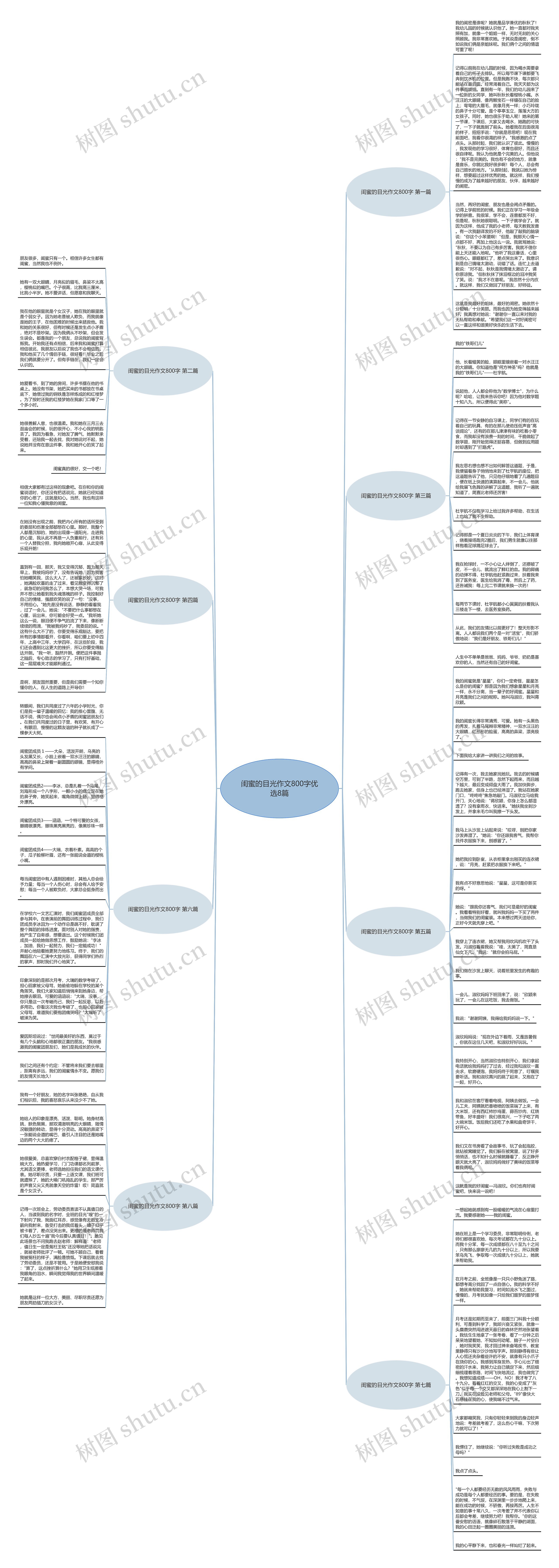 闺蜜的目光作文800字优选8篇思维导图