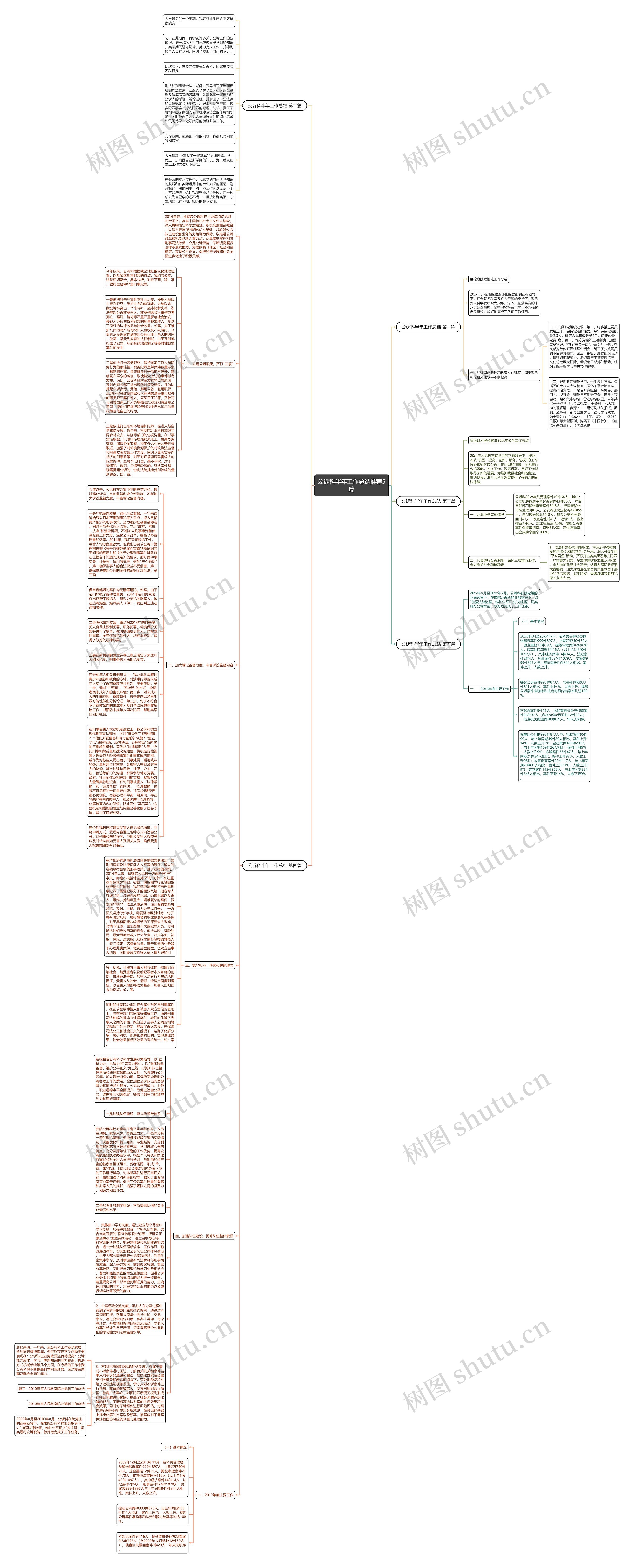 公诉科半年工作总结推荐5篇思维导图