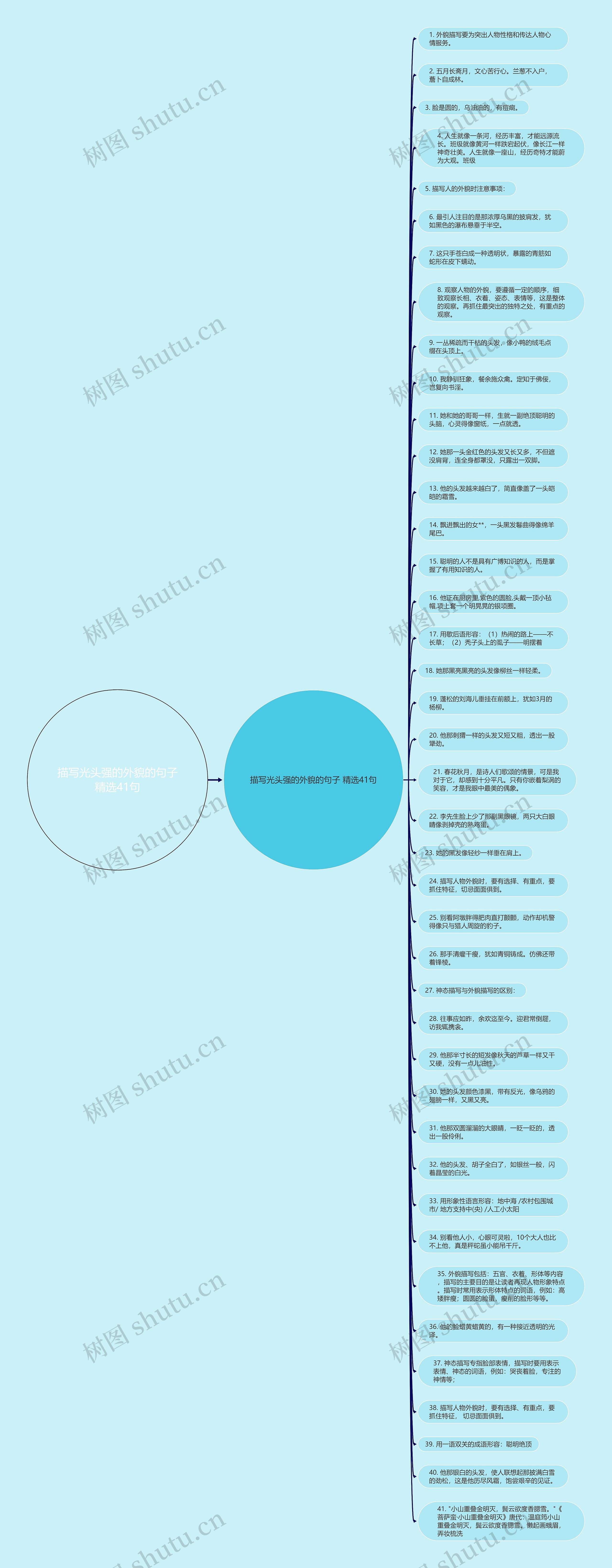 描写光头强的外貌的句子精选41句思维导图