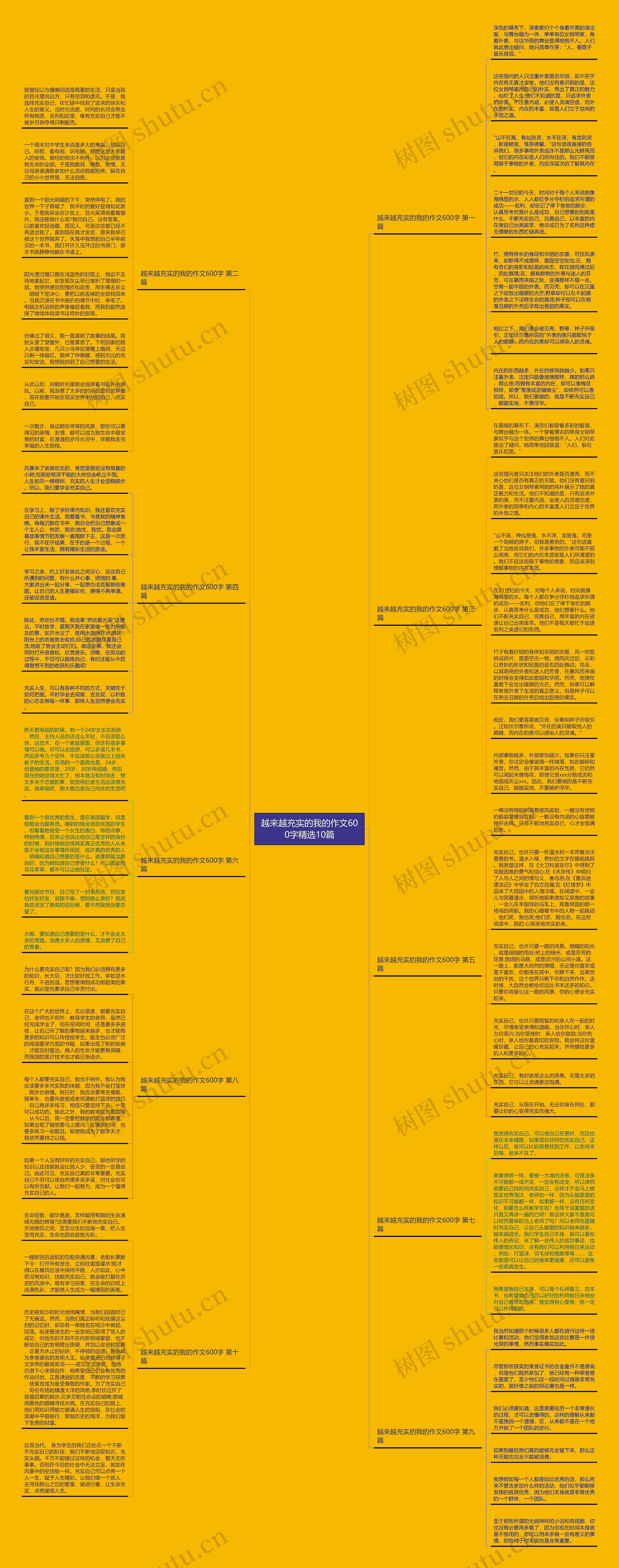 越来越充实的我的作文600字精选10篇思维导图