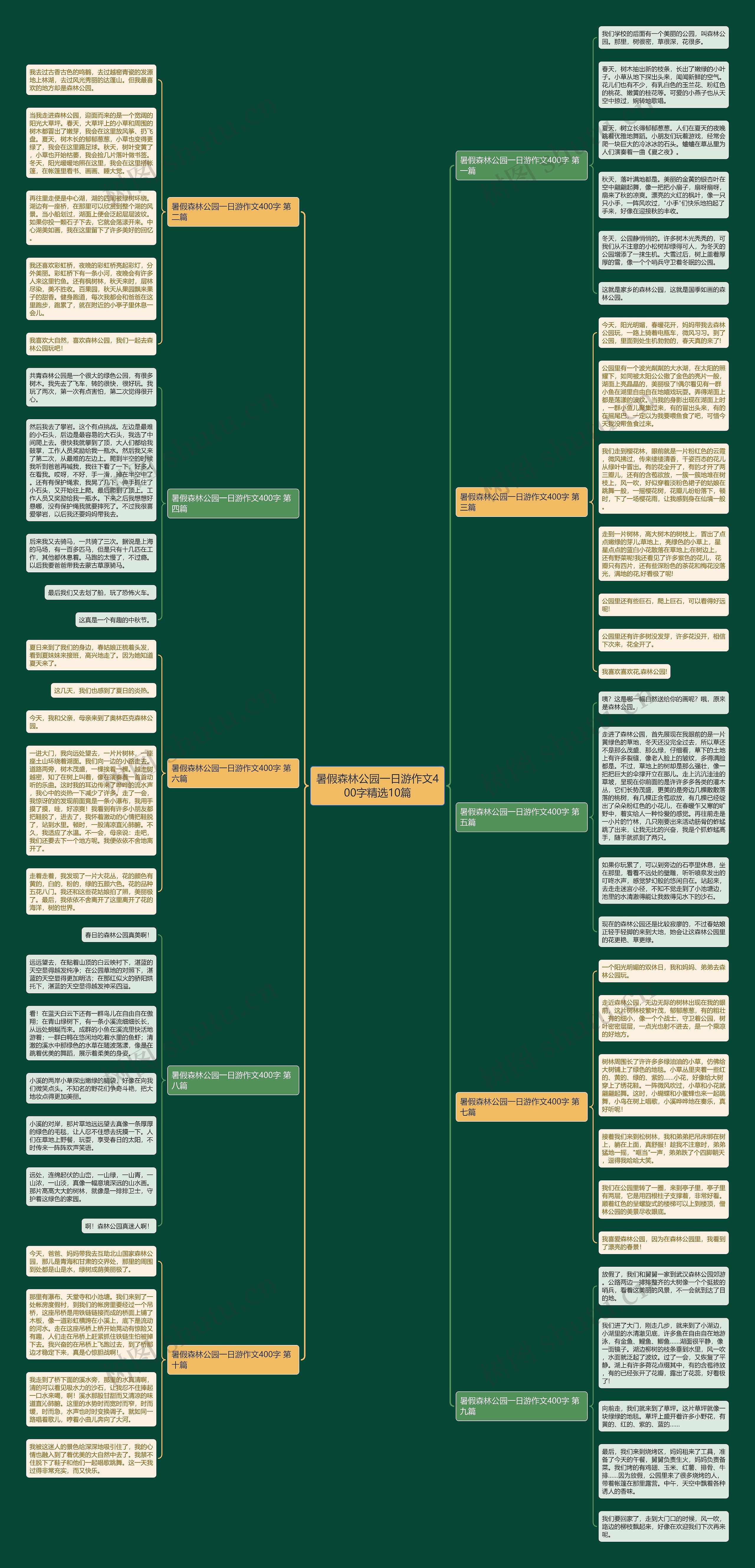 暑假森林公园一日游作文400字精选10篇 暑假森林公园一日游作文400字精选10篇