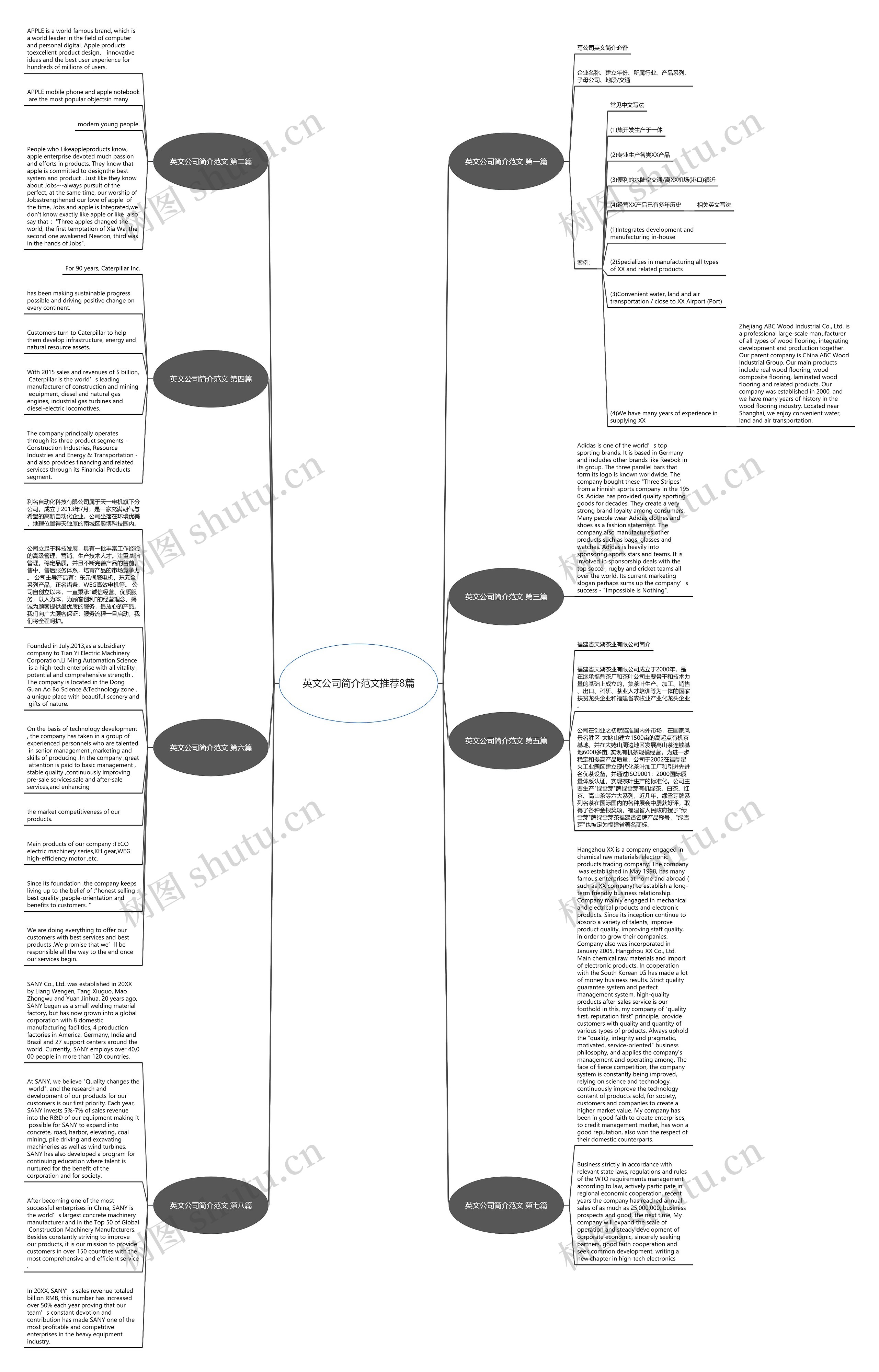 英文公司简介范文推荐8篇思维导图