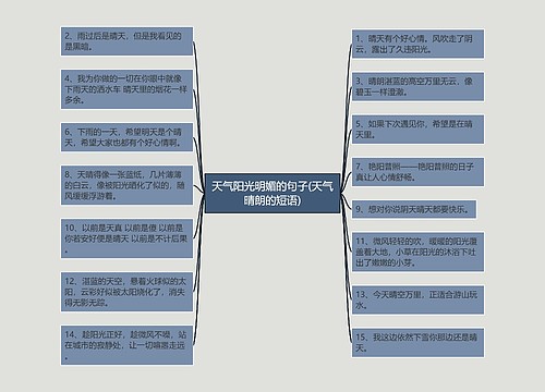 天气阳光明媚的句子(天气晴朗的短语)