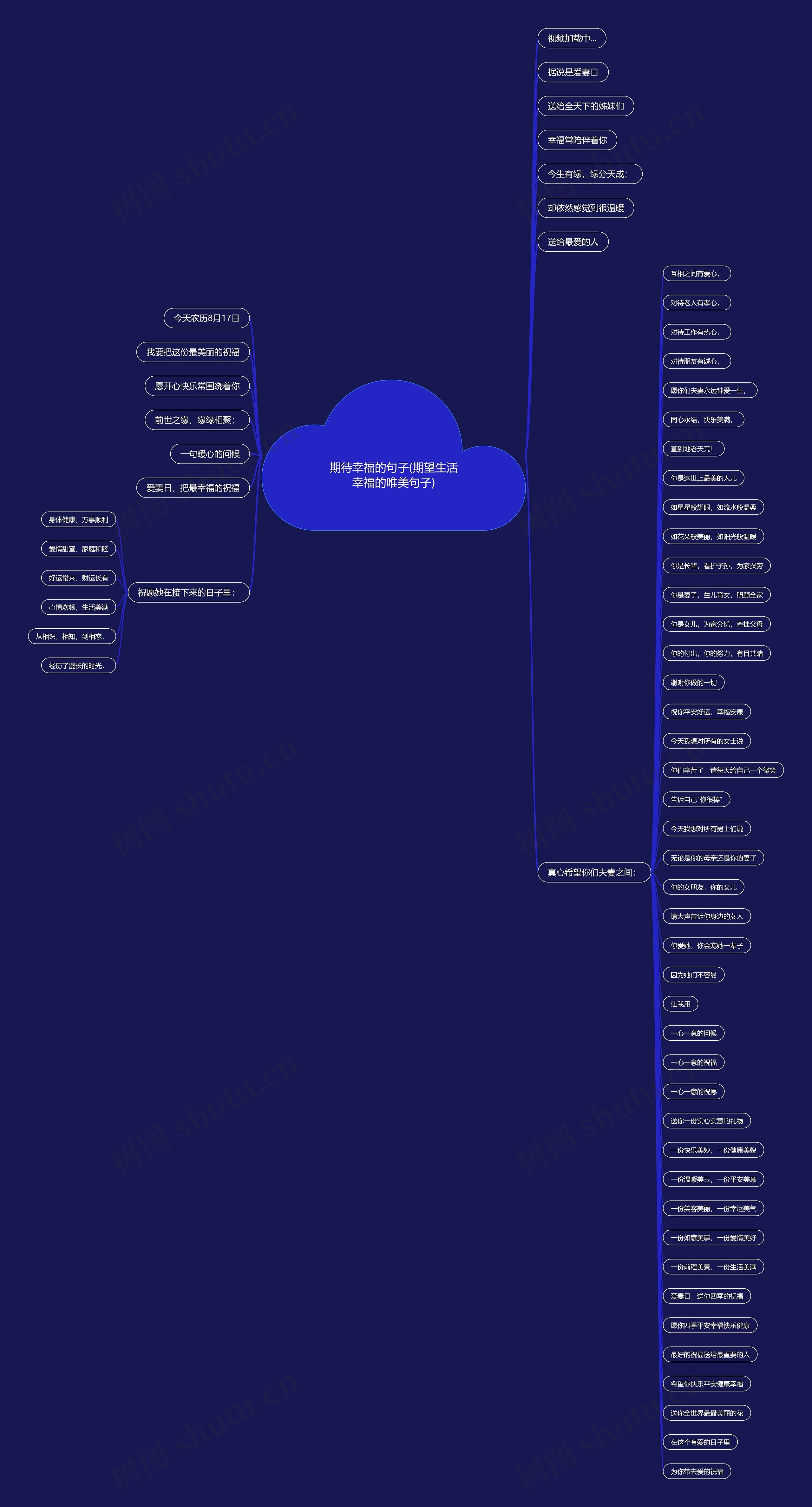 期待幸福的句子(期望生活幸福的唯美句子)思维导图
