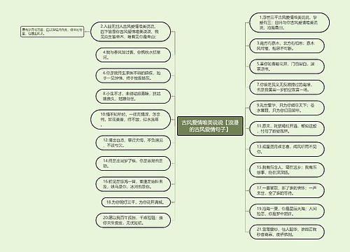 古风爱情唯美说说【浪漫的古风爱情句子】