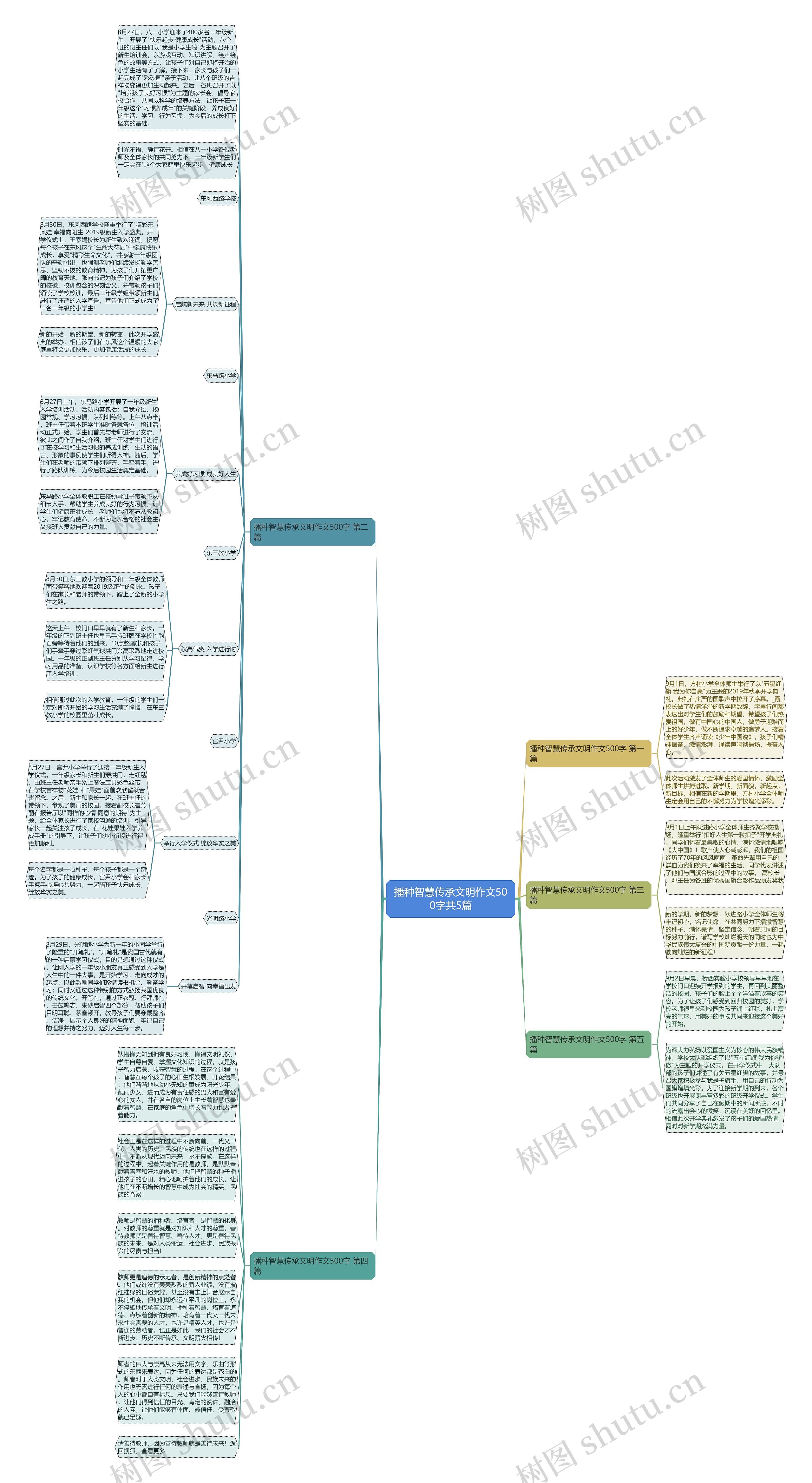 播种智慧传承文明作文500字共5篇思维导图