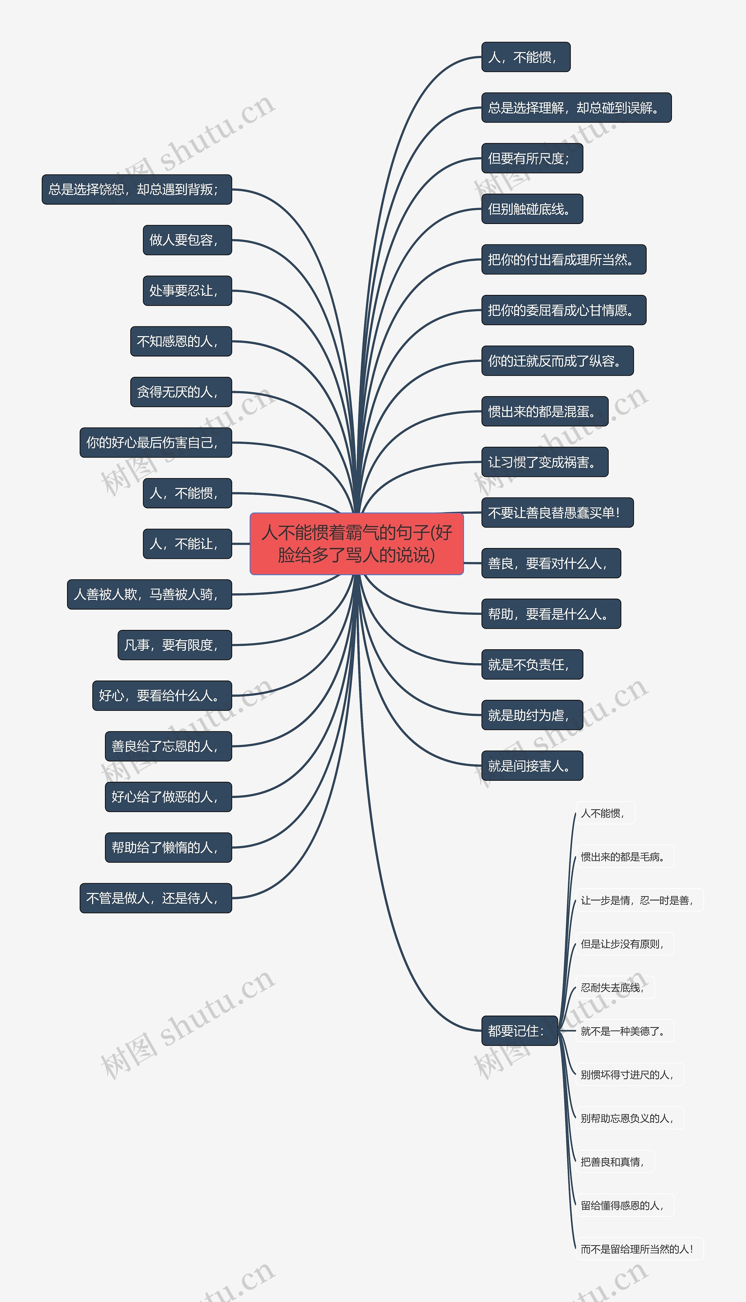 人不能惯着霸气的句子(好脸给多了骂人的说说)思维导图