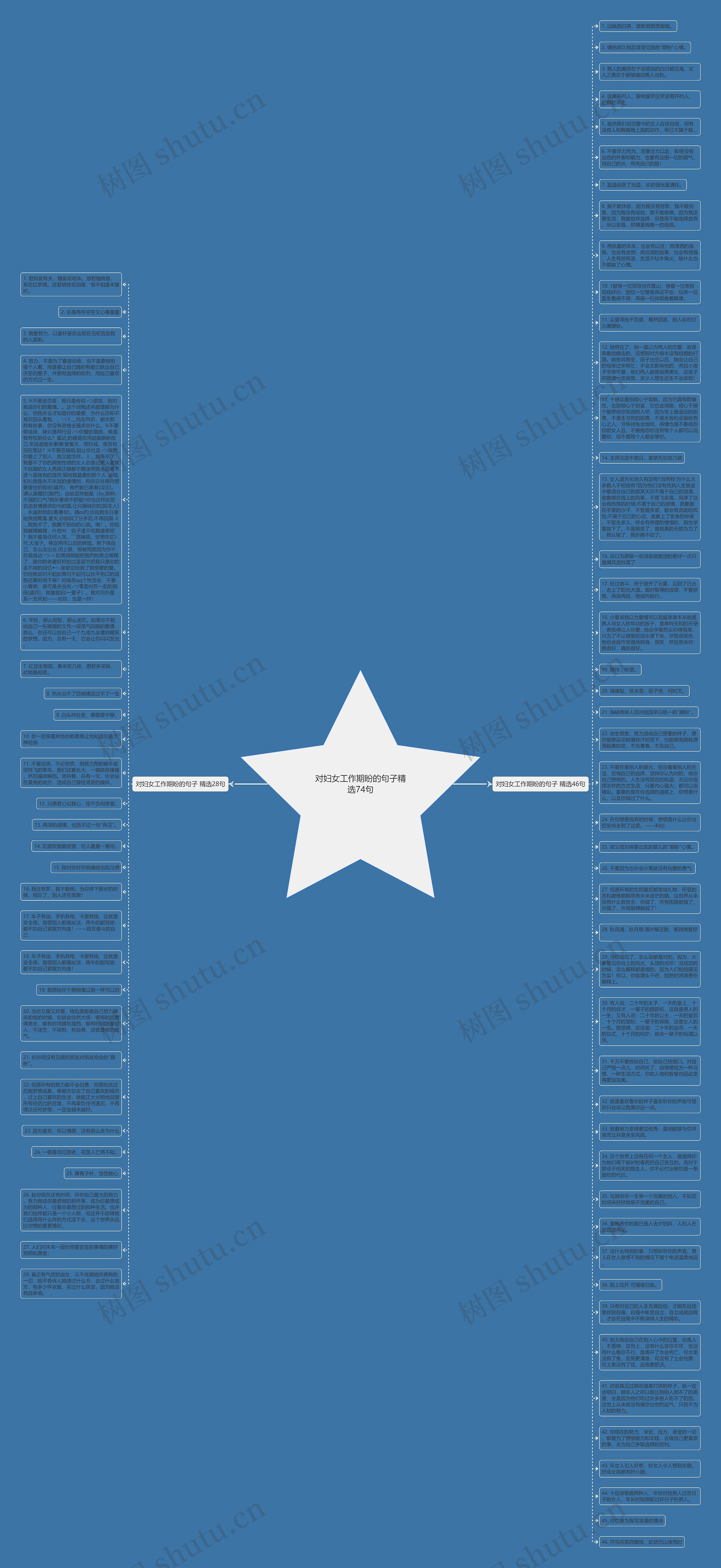 对妇女工作期盼的句子精选74句思维导图