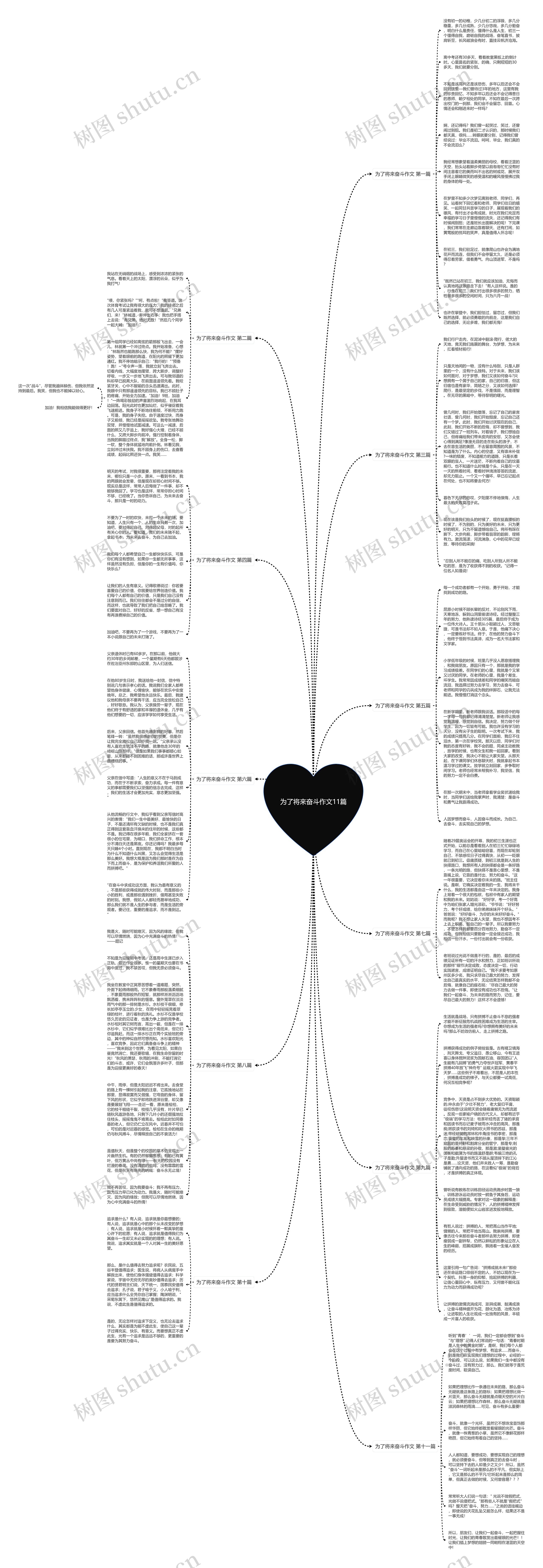 为了将来奋斗作文11篇思维导图