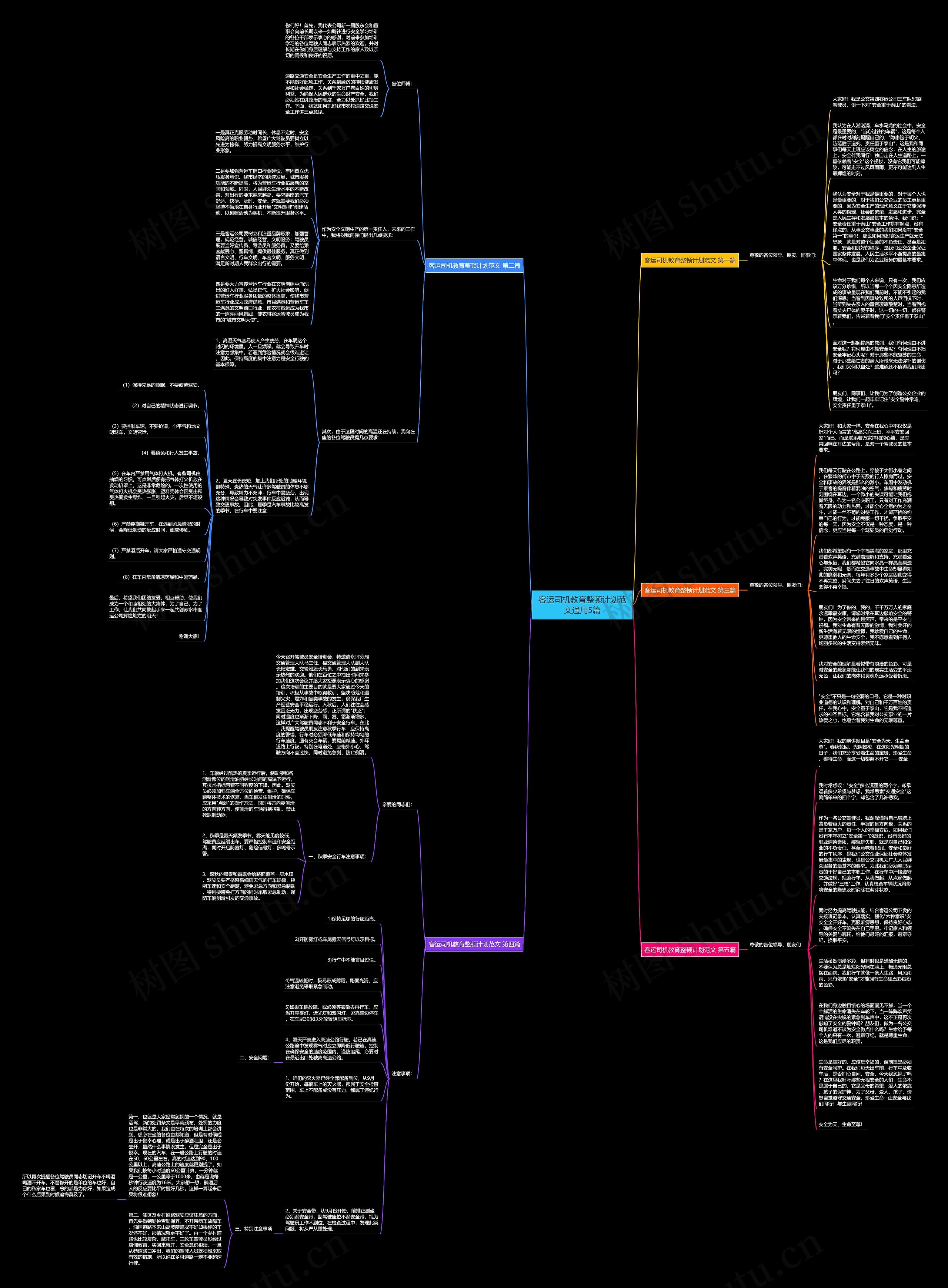 客运司机教育整顿计划范文通用5篇思维导图