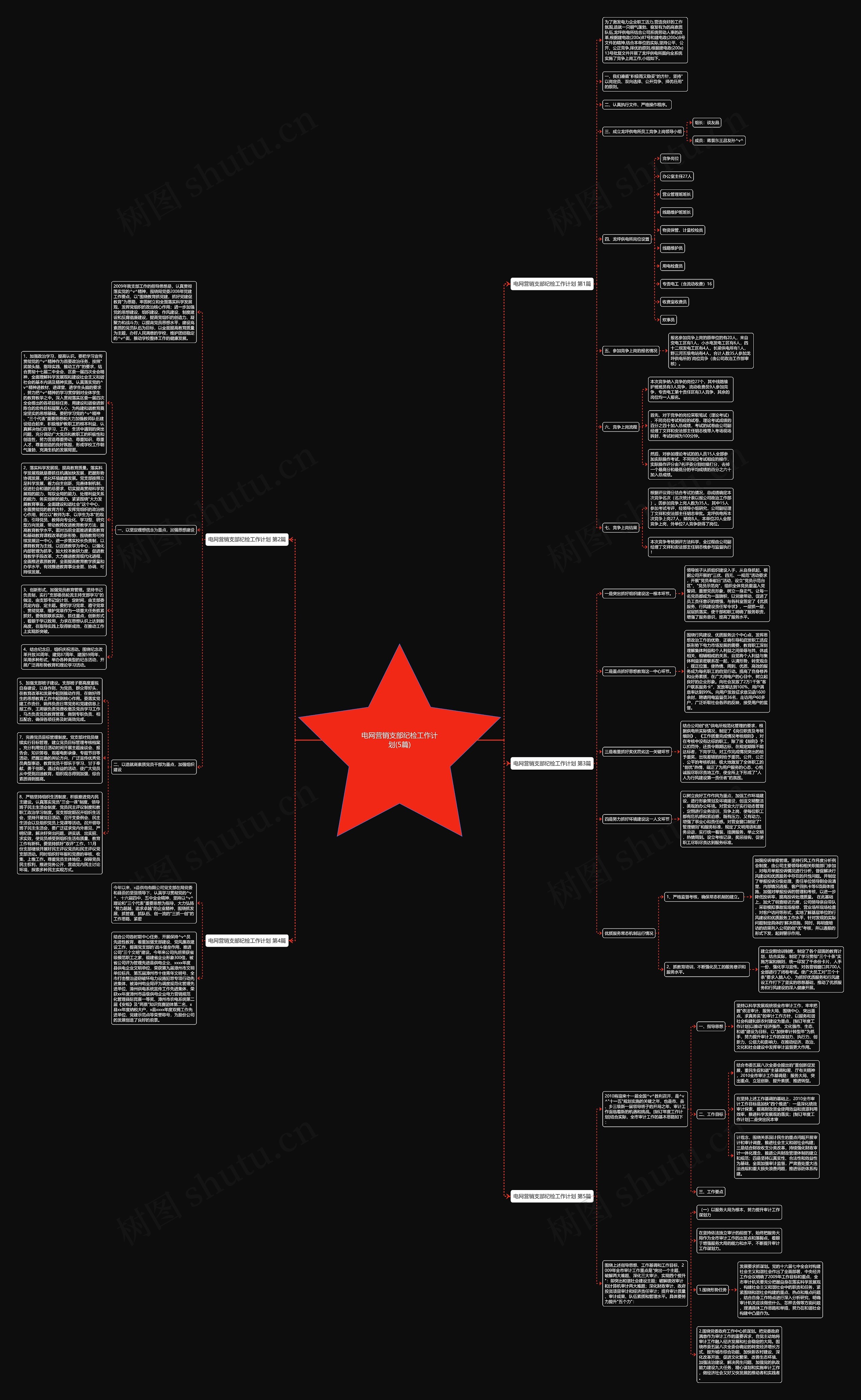 电网营销支部纪检工作计划(5篇)思维导图