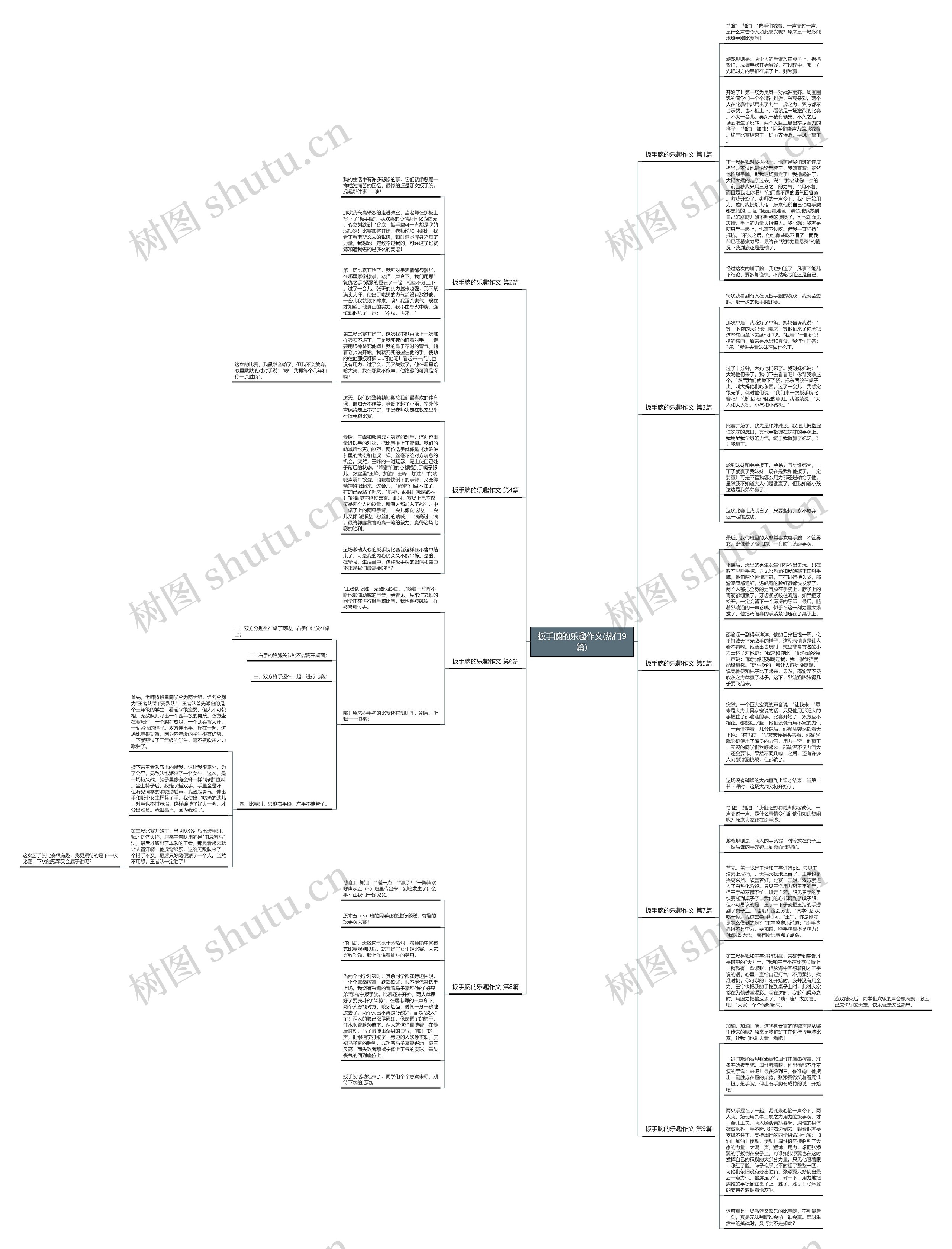 扳手腕的乐趣作文(热门9篇)思维导图