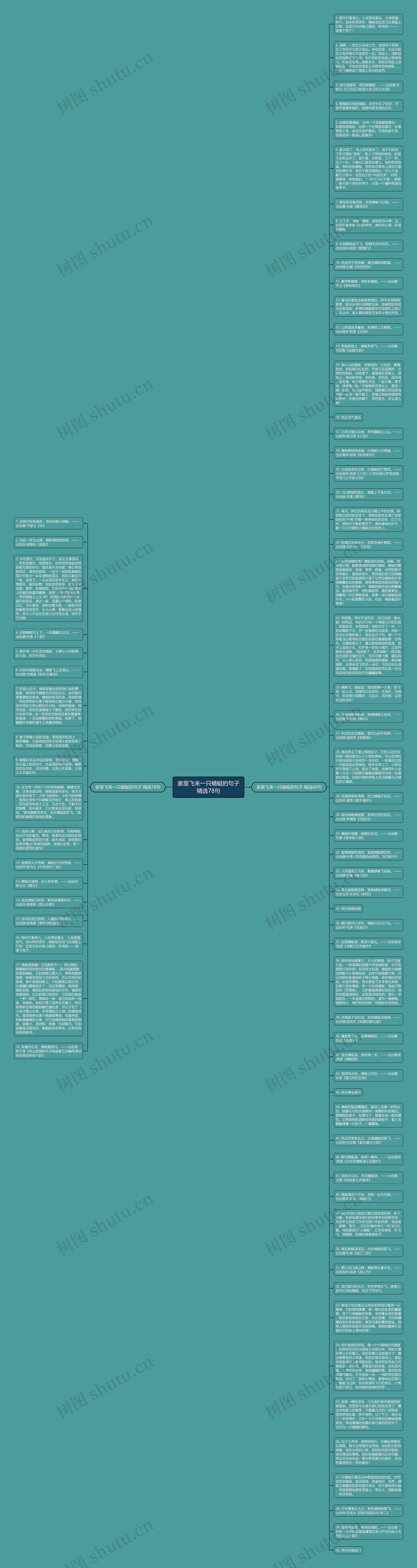 家里飞来一只蜻蜓的句子精选78句思维导图