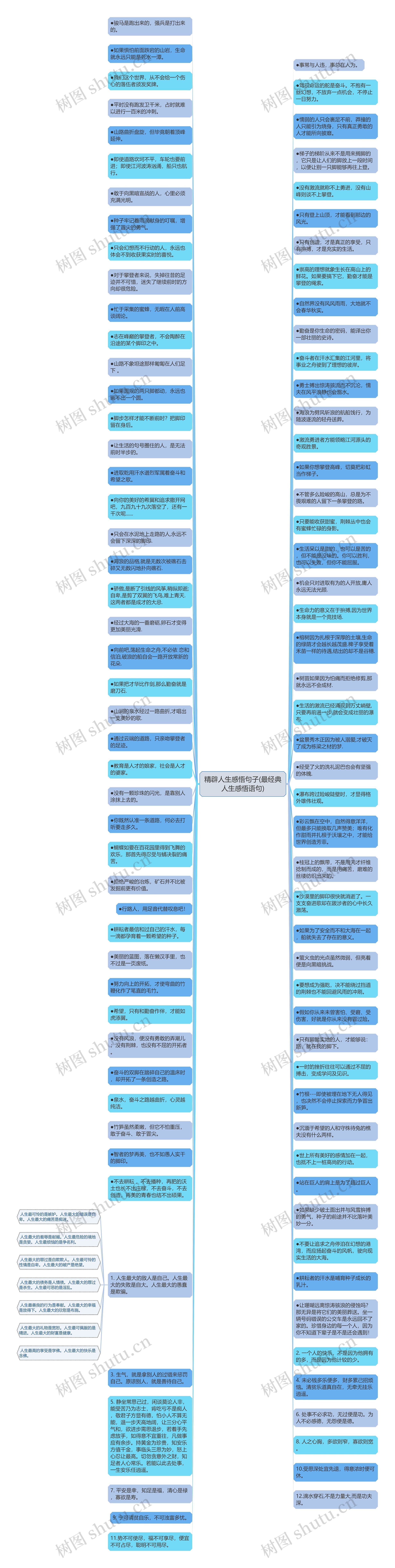 精辟人生感悟句子(最经典人生感悟语句)思维导图