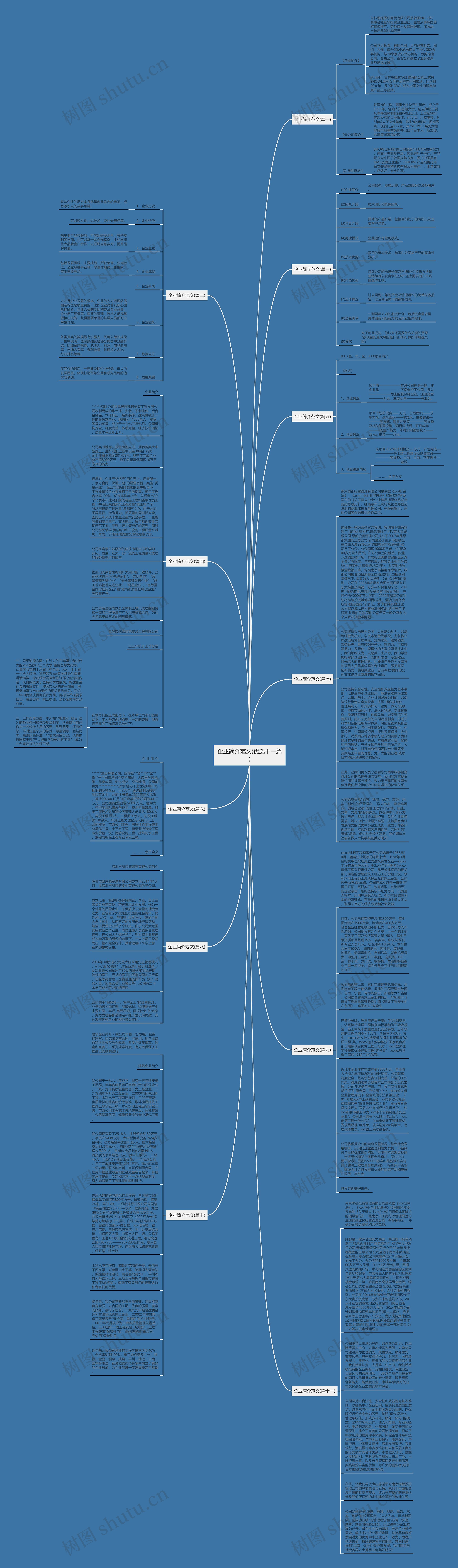 企业简介范文(优选十一篇)思维导图