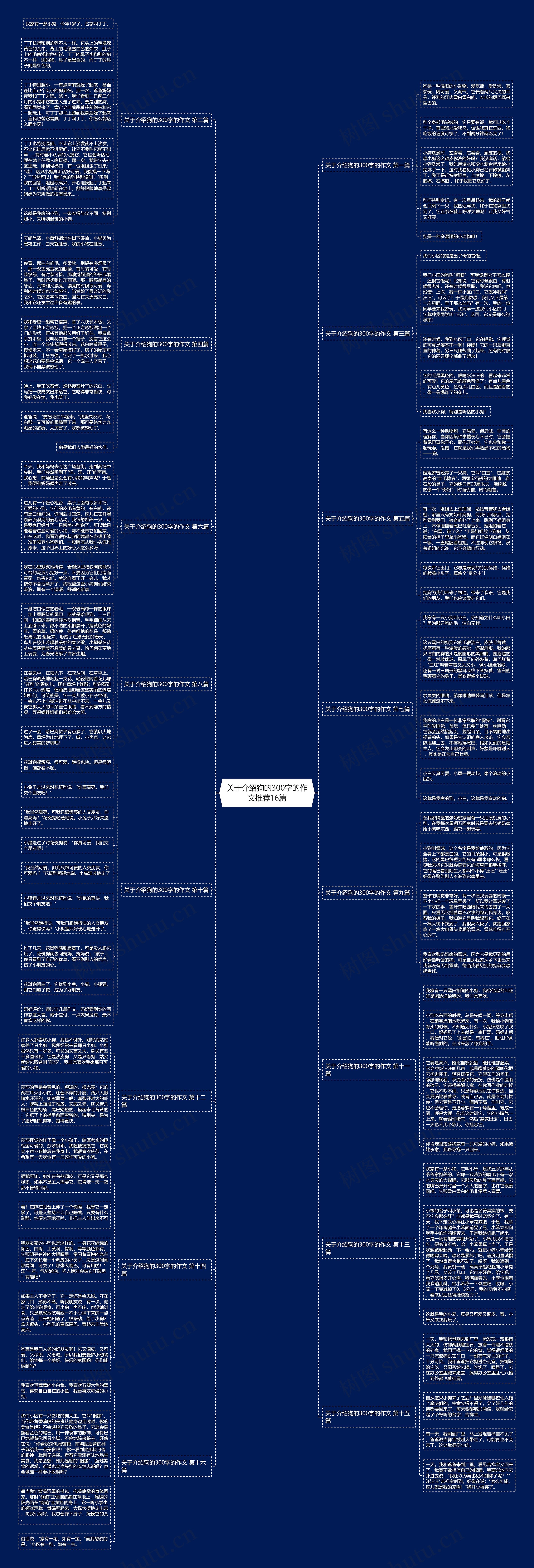 关于介绍狗的300字的作文推荐16篇思维导图