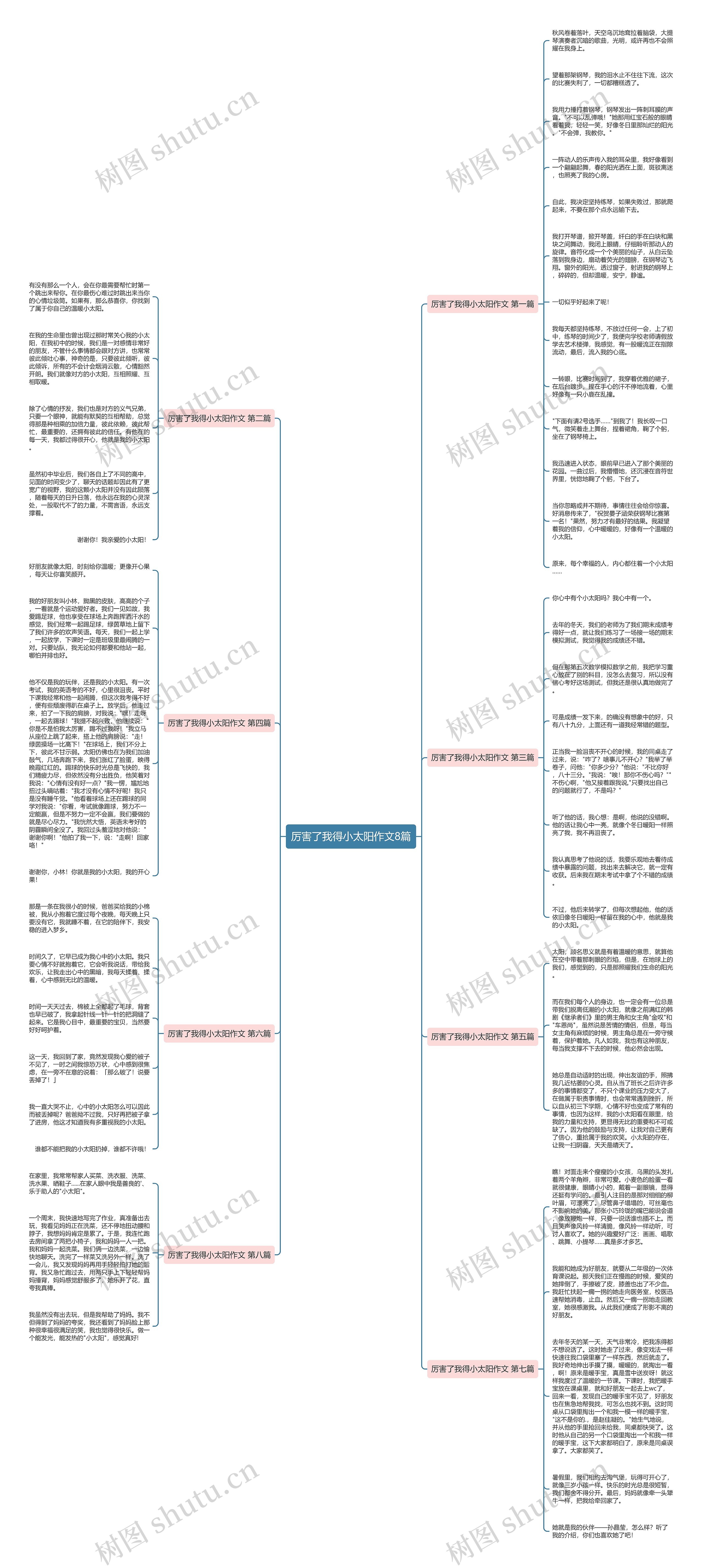 厉害了我得小太阳作文8篇思维导图