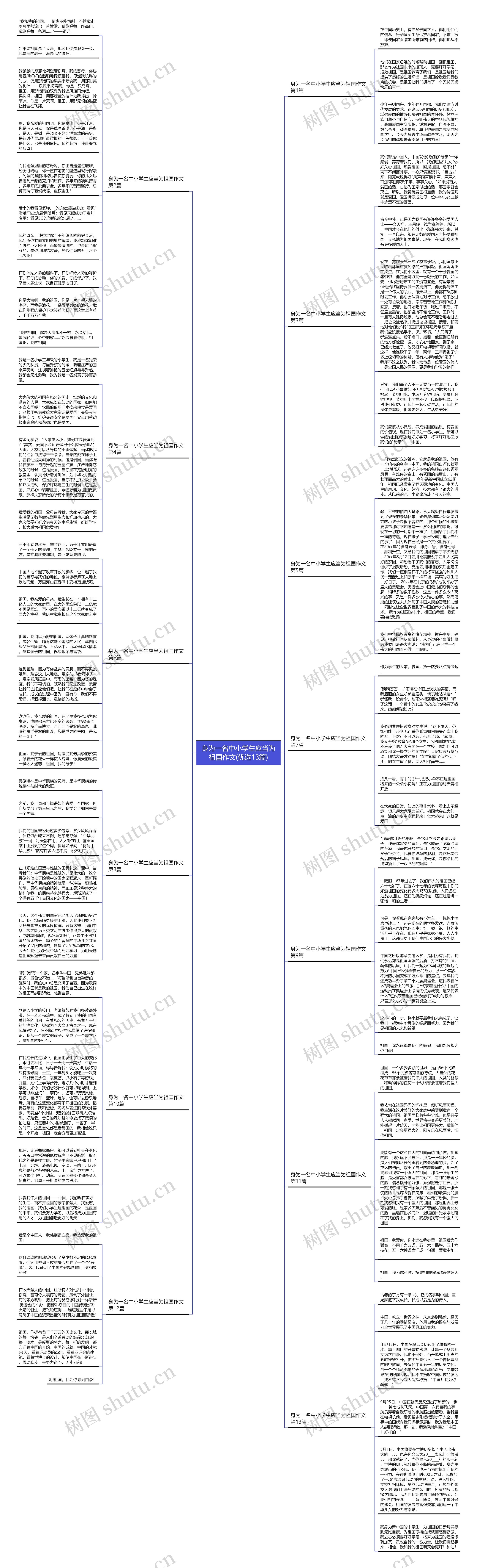 身为一名中小学生应当为祖国作文(优选13篇)思维导图