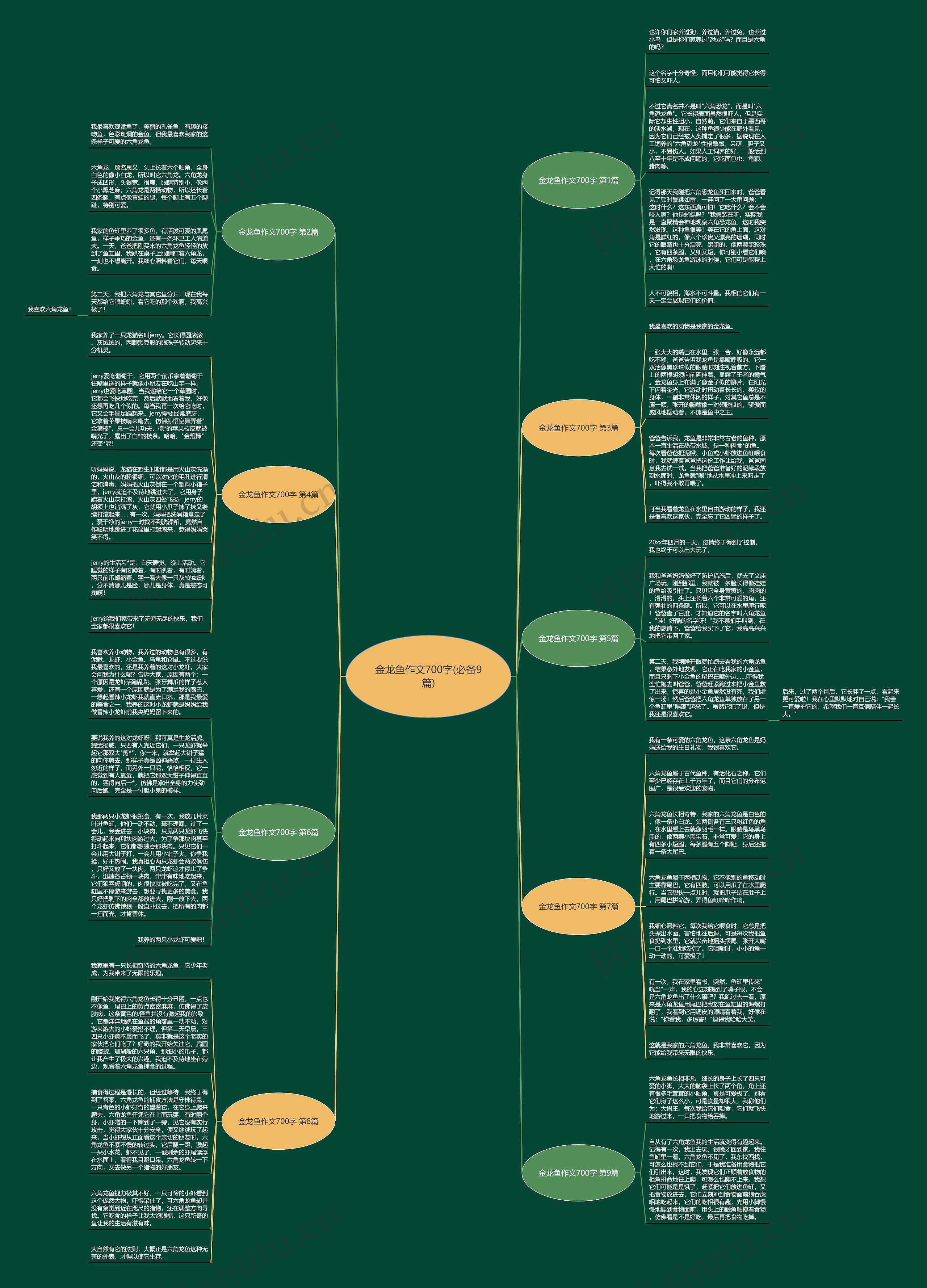 金龙鱼作文700字(必备9篇)思维导图