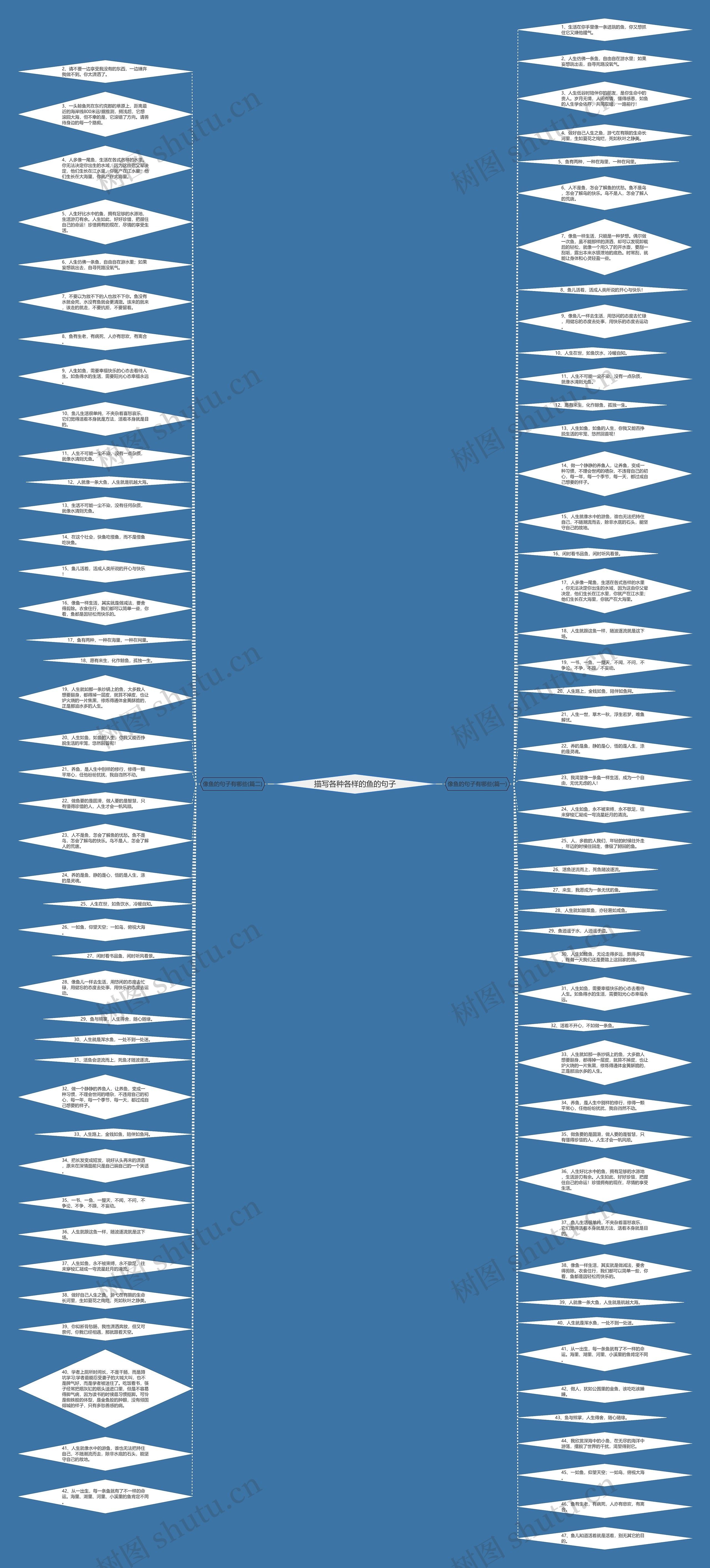 描写各种各样的鱼的句子思维导图高清图 描写各种各样的鱼的句子思维导图
