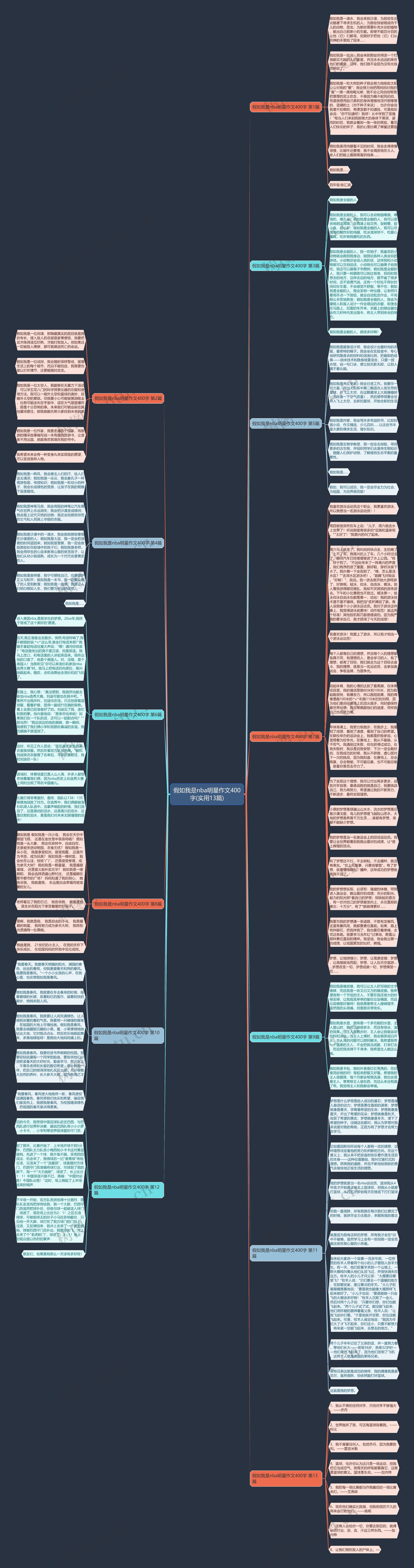 假如我是nba明星作文400字(实用13篇)思维导图